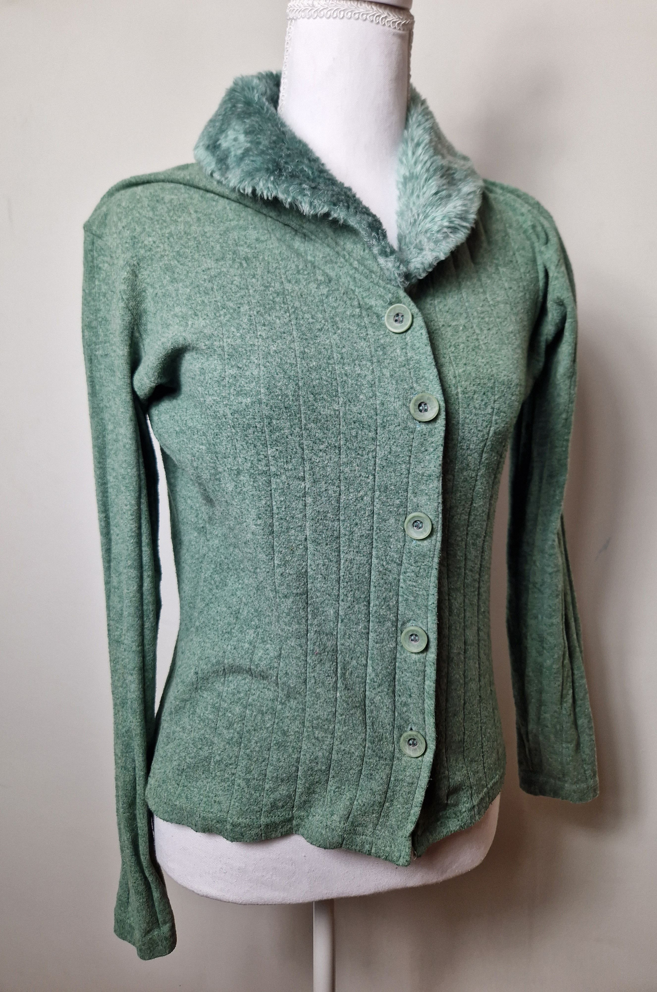 Japanese Brand Vintage faux fur cardigan y2k avant garde Size S / US 4 / IT 40 - 5 Thumbnail