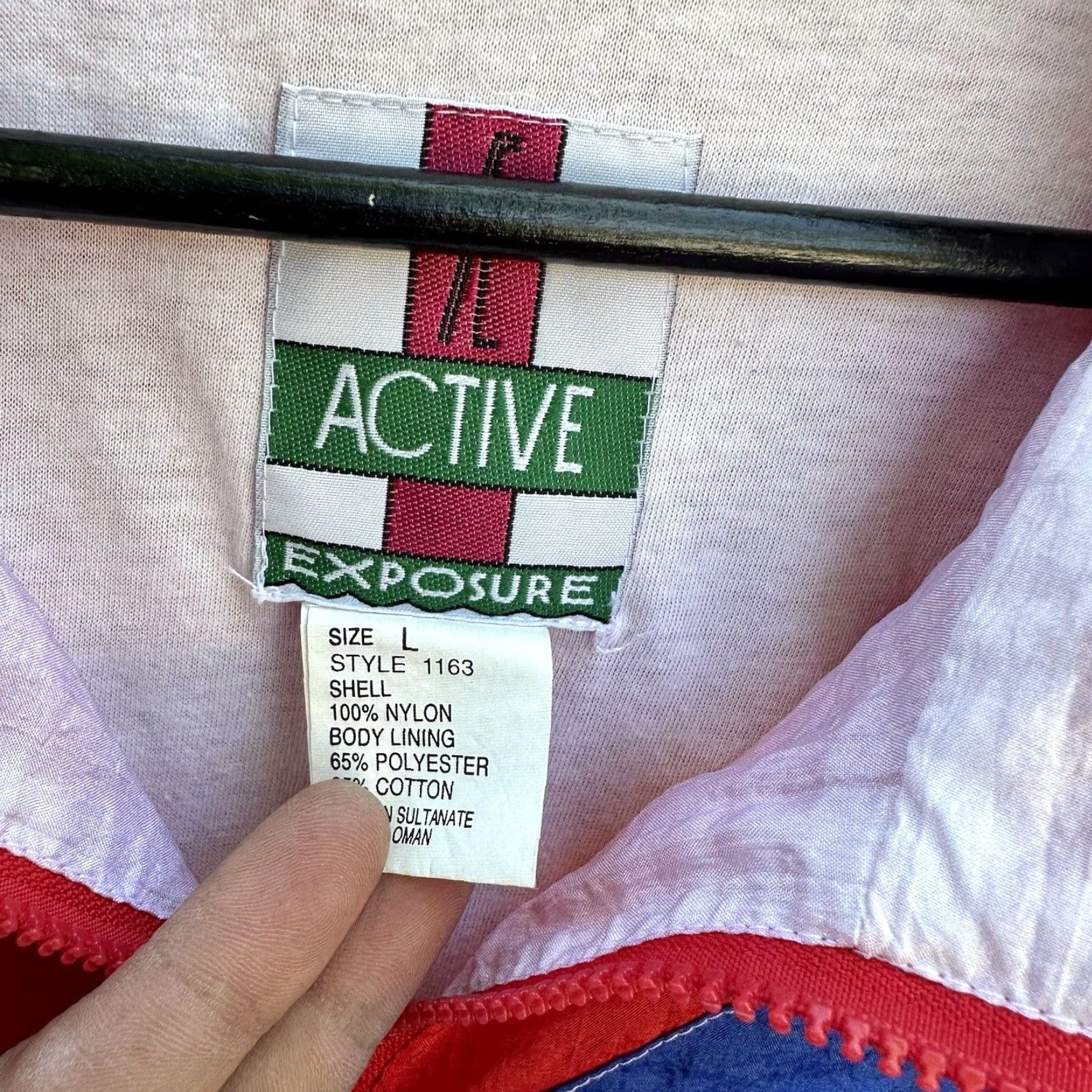 Vintage VINTAGE 90s Active Exposure Windproof Jacket Patriotic USA Flag Large L Adults Mens Size US L / EU 52-54 / 3 - 3 Thumbnail