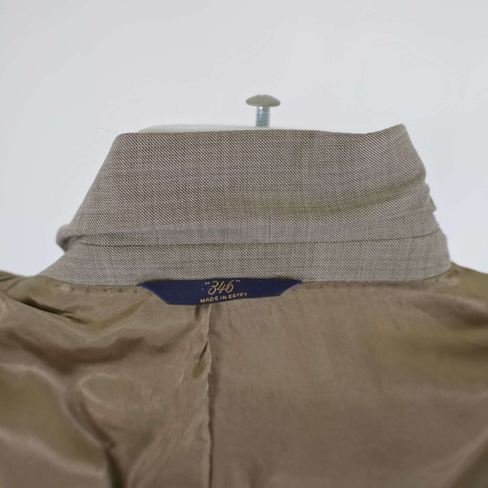 Brooks Brothers DAMAGED Brooks Brothers 346 Stretch Wool Beige Sharkskin 44R Size 44R - 13 Thumbnail
