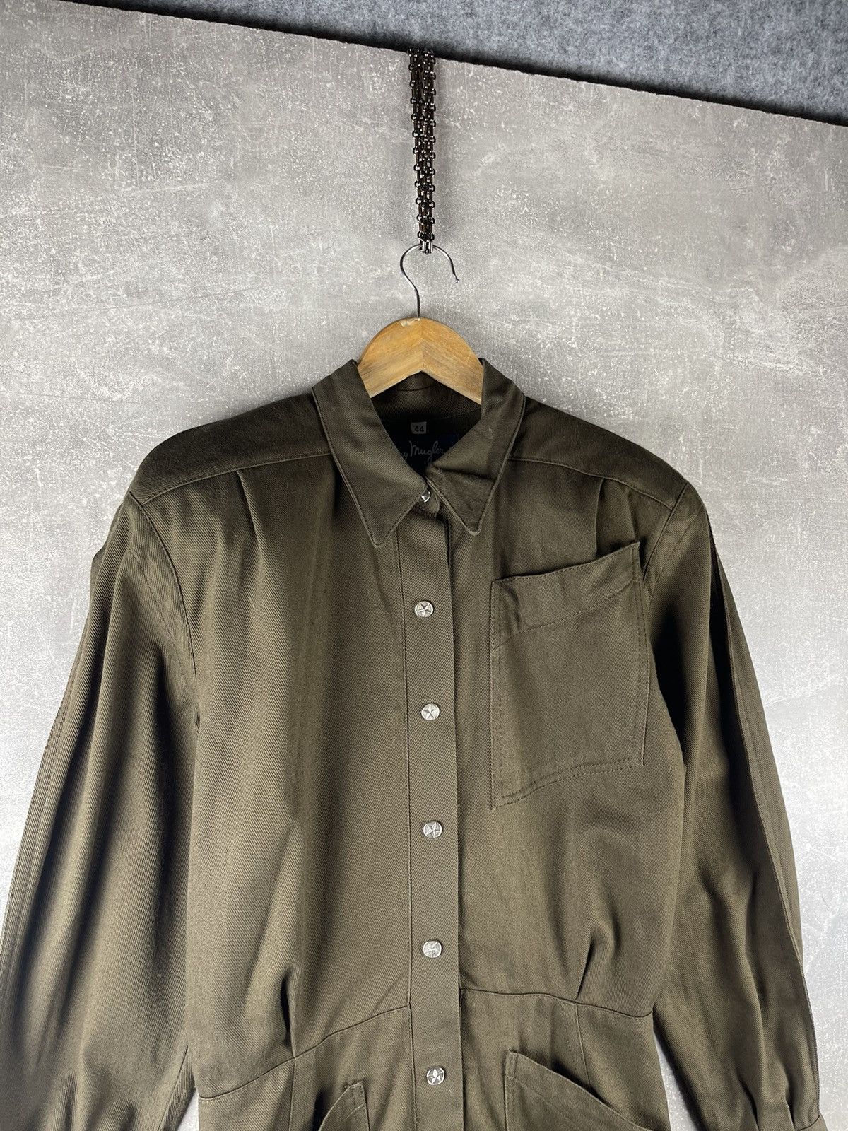 Thierry Mugler Thierry Mugler Jeans Vintage Structured Military Shirt Dress Size M / US 6-8 / IT 42-44 - 3 Thumbnail