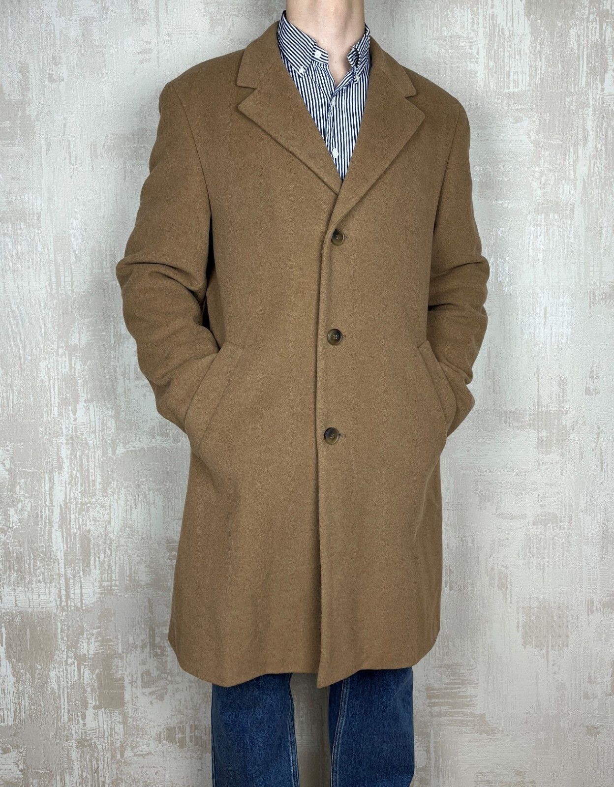 Aldo ALDO COLITTI Tessuti di Fabio Bertone Wool Cashmere Coat Size US XL / EU 56 / 4 - 3 Thumbnail