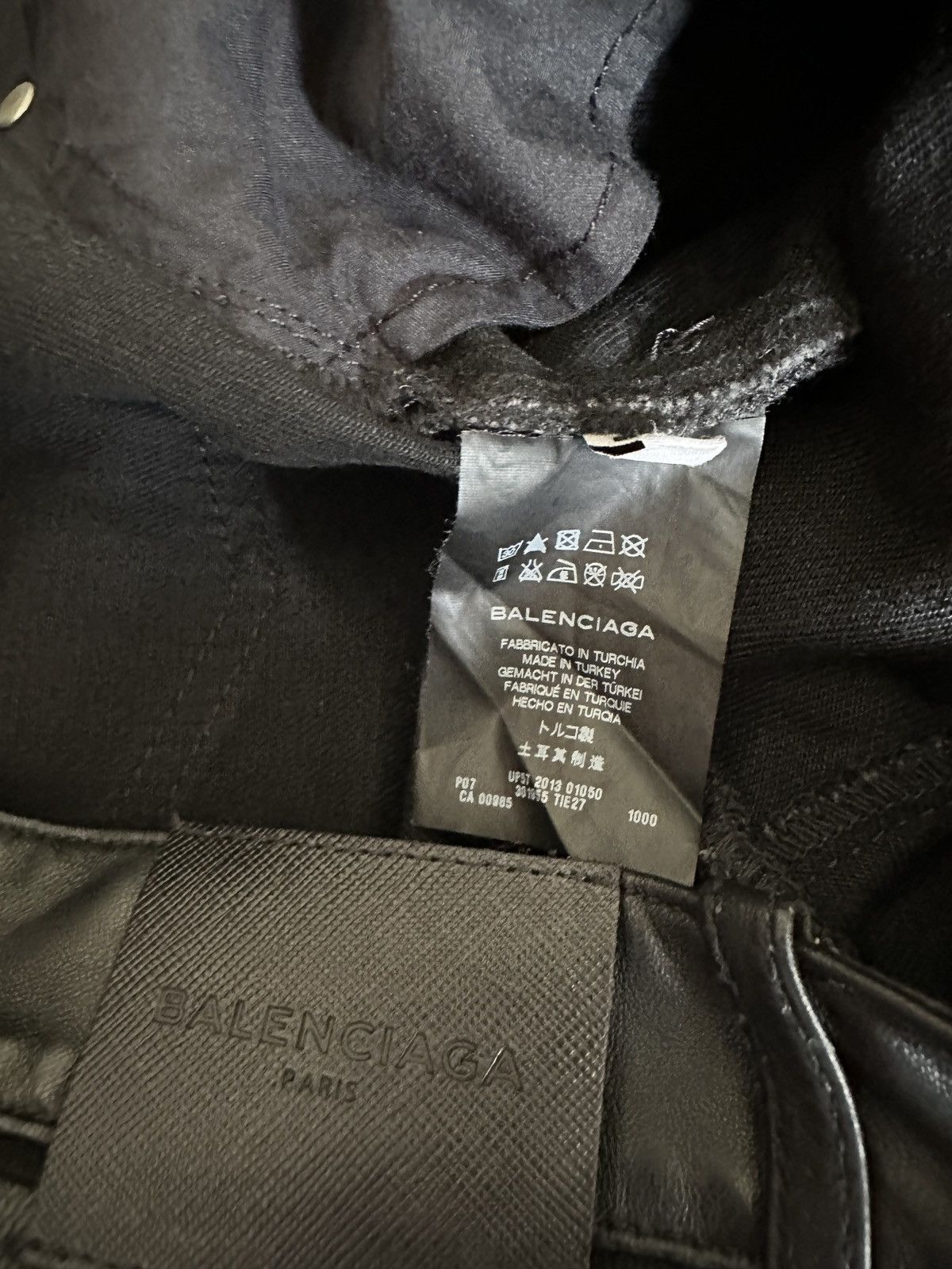 Balenciaga Balenciaga black wax coated Size US 31 - 9 Thumbnail