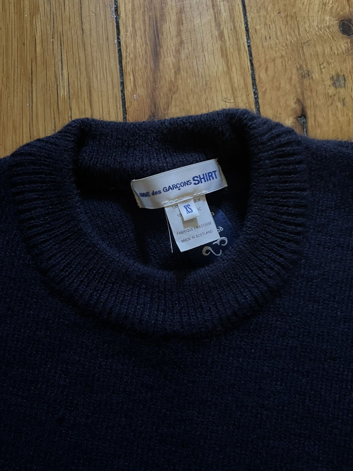 Comme des Garcons SHIRT Comme des Garcons Shirt x Lochaven Navy Twisted Sweater Size US XS / EU 42 / 0 - 5 Thumbnail