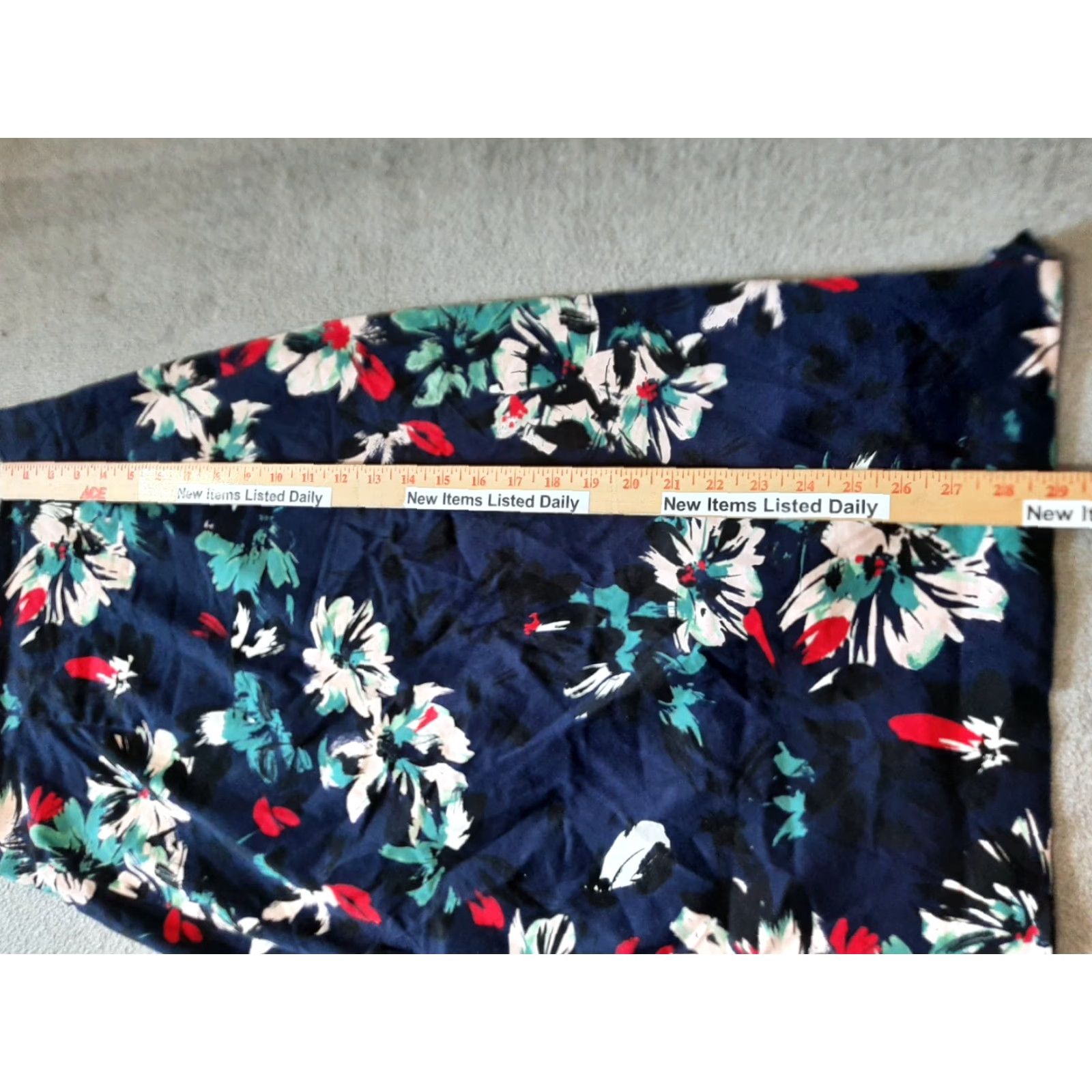 Vintage Chelsea28 Skirt Women Knee Length A Line Size 10 Blue Floral Satin Size 32" / US 10 / IT 46 - 3 Thumbnail