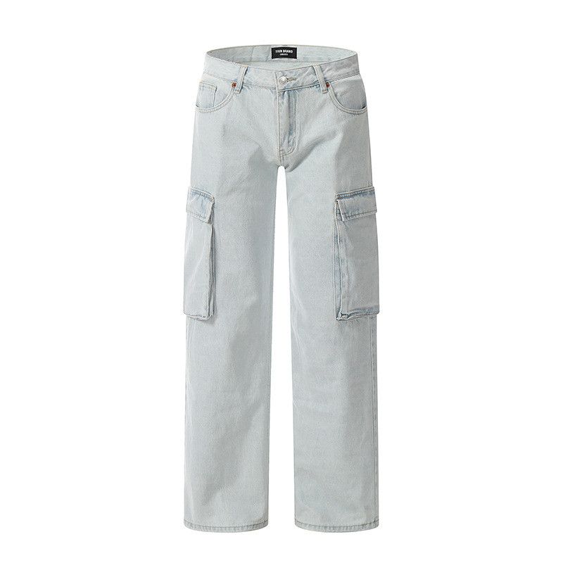 Jean American retro men's multi-pocket straight jeans Size US 32 / EU 48 - 1 Thumbnail