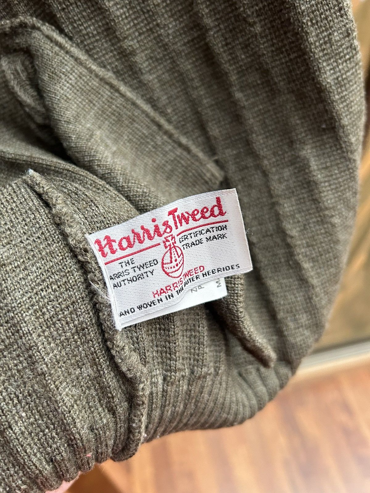 Harris Tweed × Vintage Vintage Kilspindie Harris Tweed Houndstooth Wool Cardigan Size US L / EU 52-54 / 3 - 6 Thumbnail