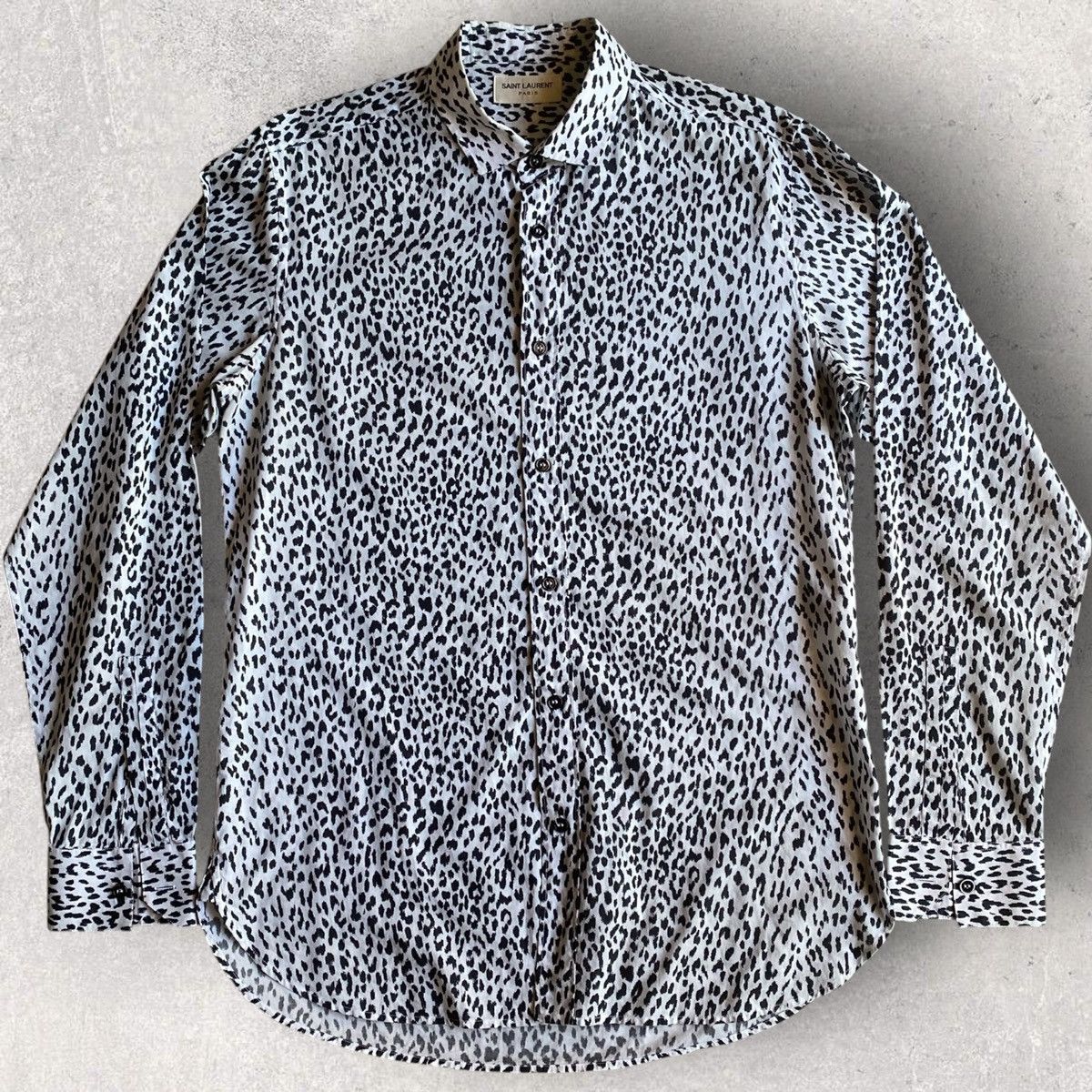 Saint Laurent Paris Fall13 Leopard Shirt By Hedi Slimane Size US S / EU 44-46 / 1 - 2 Thumbnail