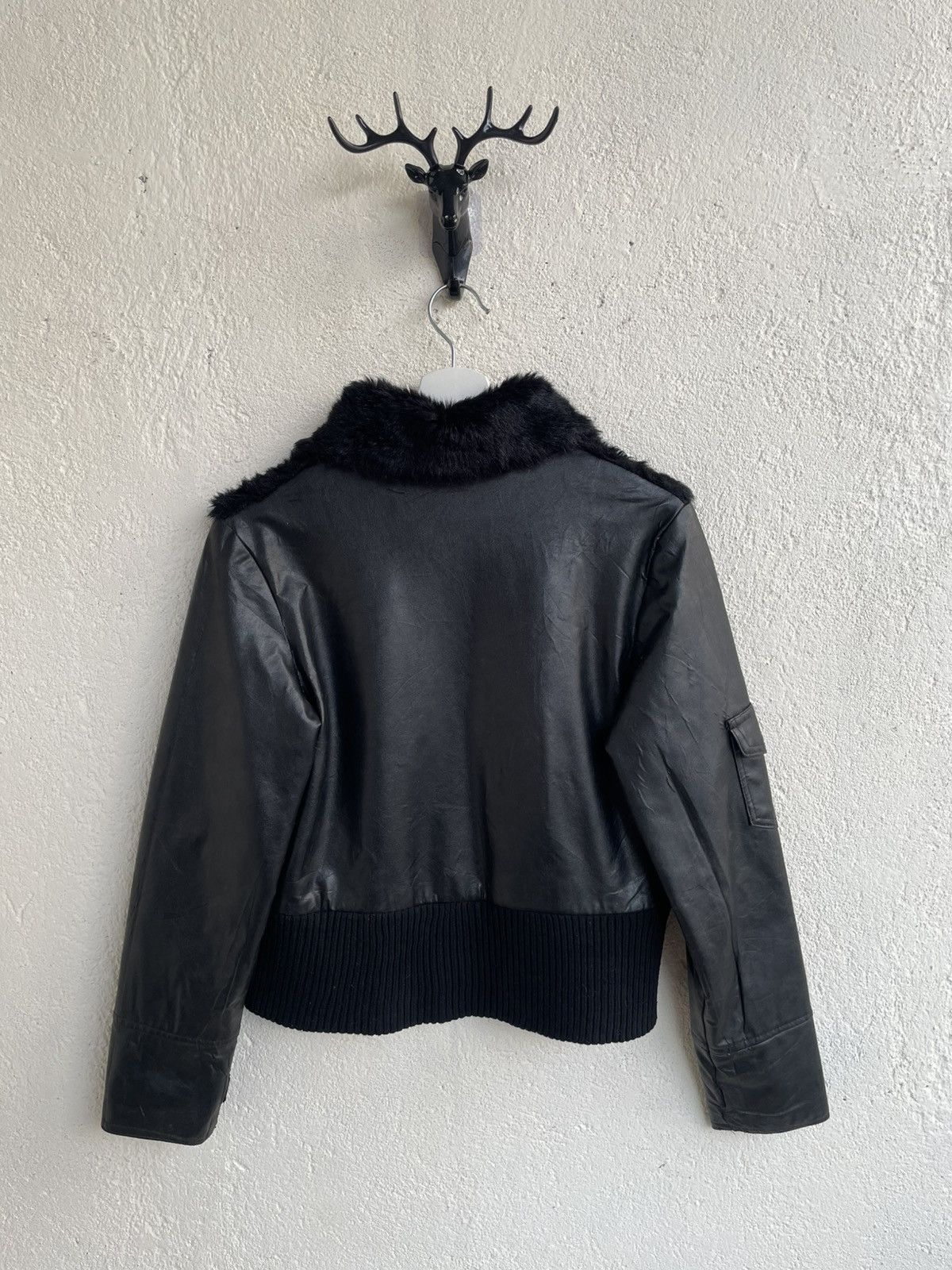 14th Addiction 2000s LGB Faux Fur Leather Jacket Cropped Undercover Gothic Size US S / EU 44-46 / 1 - 6 Thumbnail