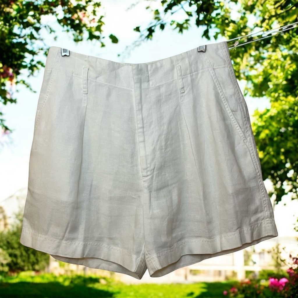 Lauren Ralph Lauren Lauren Ralph Lauren High Waisted Linen Pleated Shorts Sz M Size 31" - 1 Thumbnail