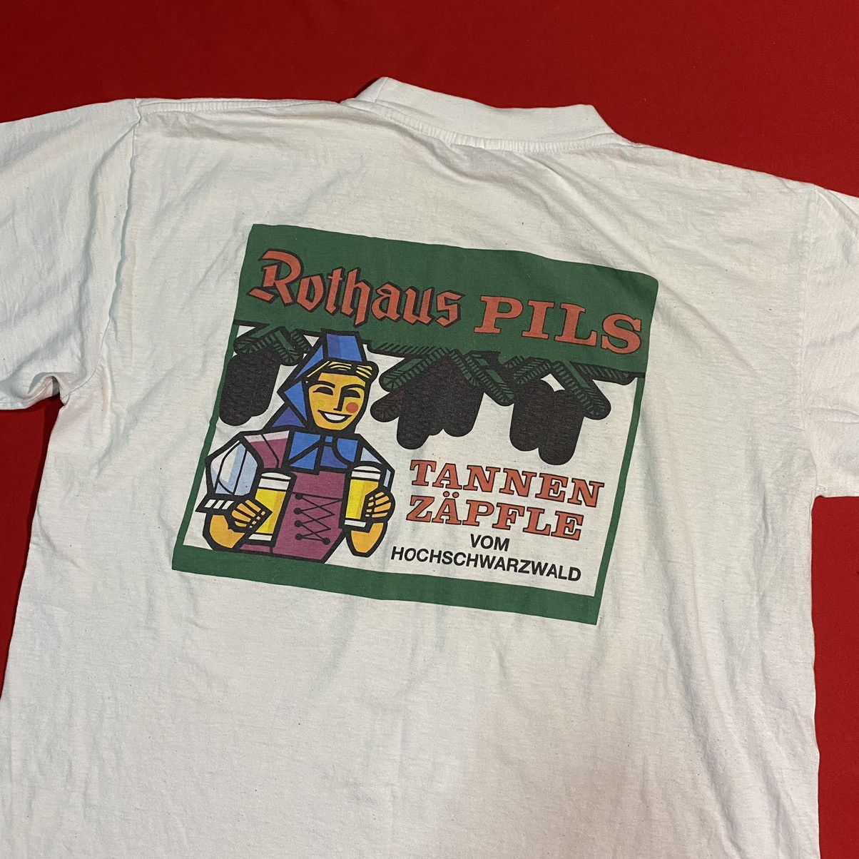Vintage Vintage 80s 90s ROTHAUS Beer Promo Tee Size US L / EU 52-54 / 3 - 4 Thumbnail