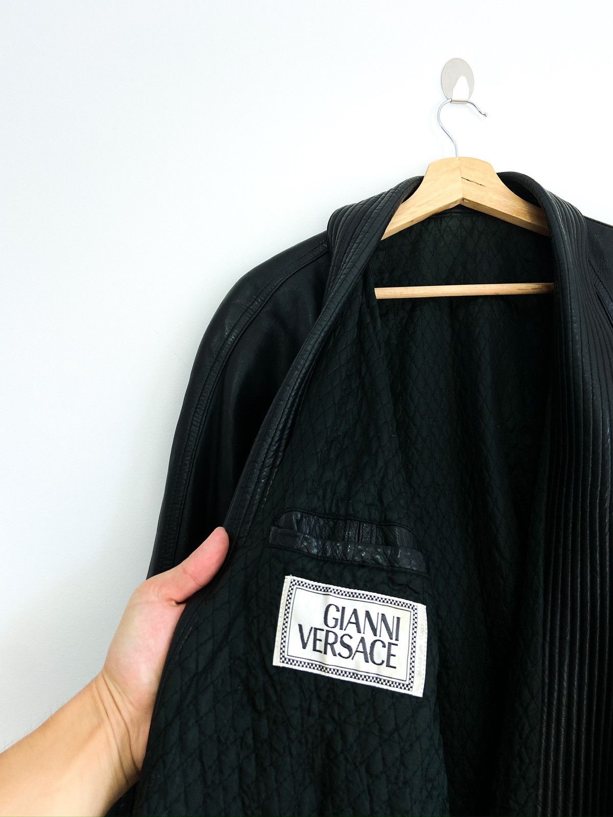 Versace 90s Gianni Versace Leather Jacket Size US L / EU 52-54 / 3 - 6 Thumbnail