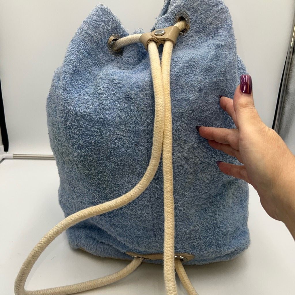 Loewe Loewe Terrycloth and Leather Nautical Beachy Backpack Size ONE SIZE - 4 Thumbnail
