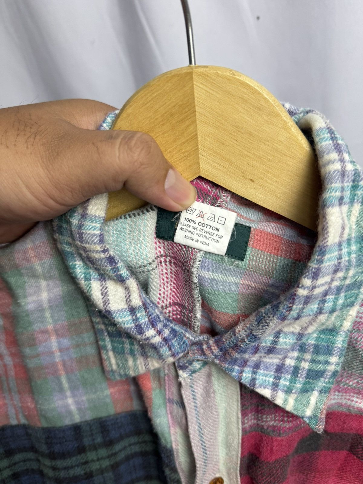 20471120 × Beauty Beast × Japanese Brand Japanese Patchwork Bogey Button Shirt Size US XL / EU 56 / 4 - 8 Thumbnail