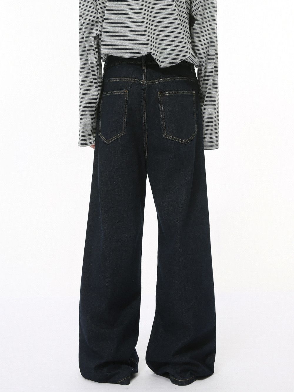 Japanese Brand Men's Japanese Retro Cleanfit Straight Leg Loose Fit Jeans Size US 32 / EU 48 - 4 Thumbnail