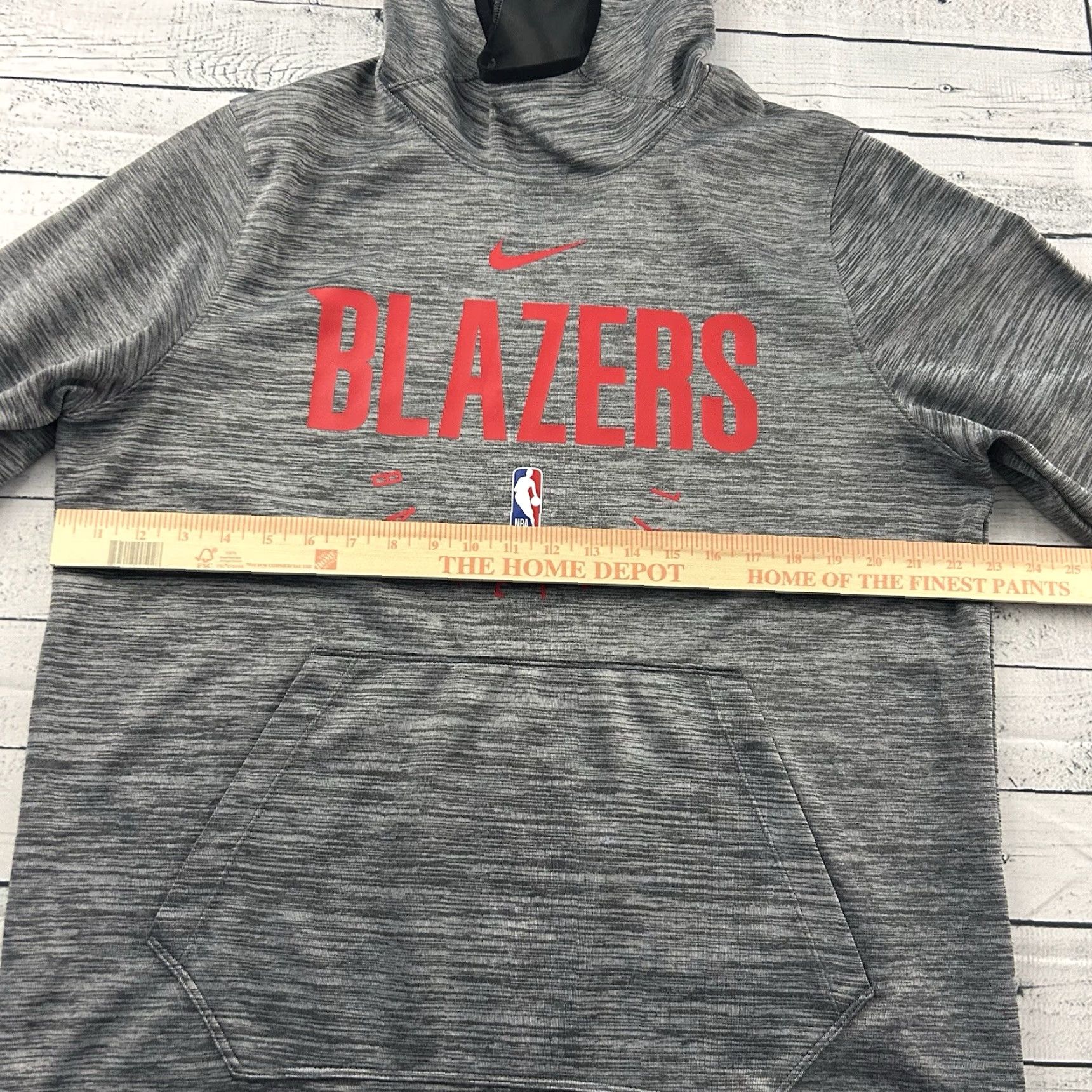 Nike Nike NBA Portland Trailblazers Pullover Hoodie Sweatshirt Men's Large Gray Size US L / EU 52-54 / 3 - 3 Thumbnail