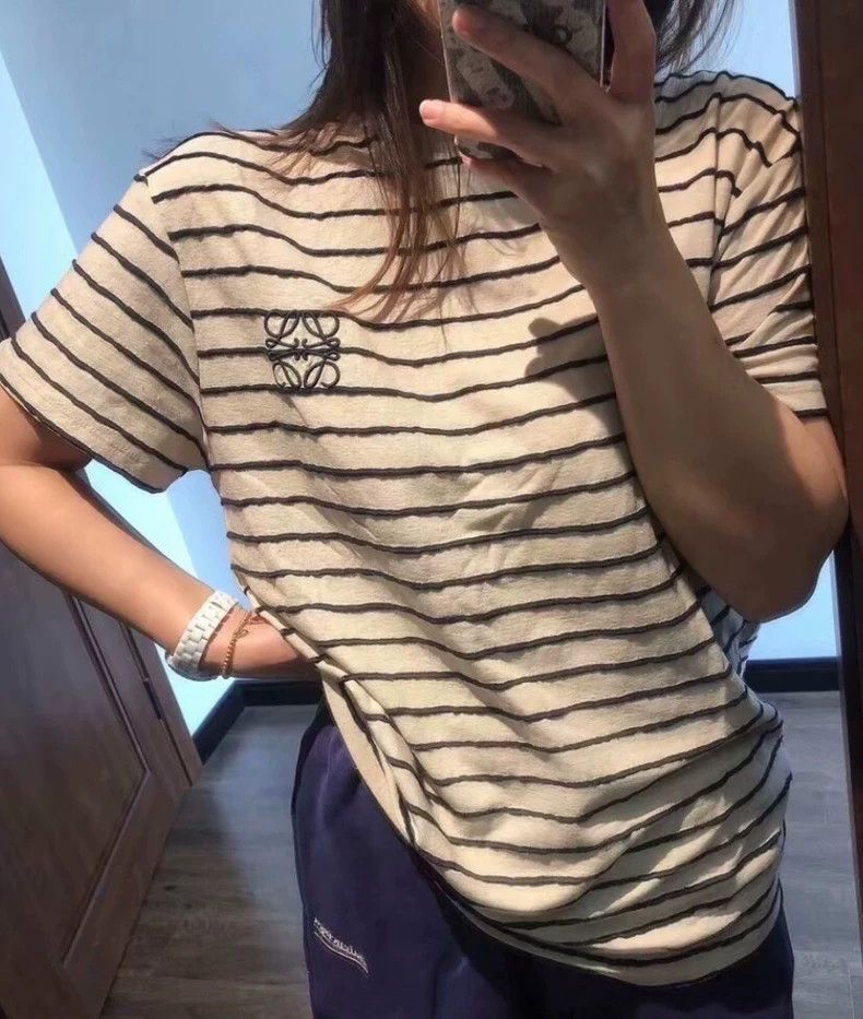 Other LOEWE Patchwork striped logo embroidered cotton round neck Size XS / US 0-2 / IT 36-38 - 8 Thumbnail