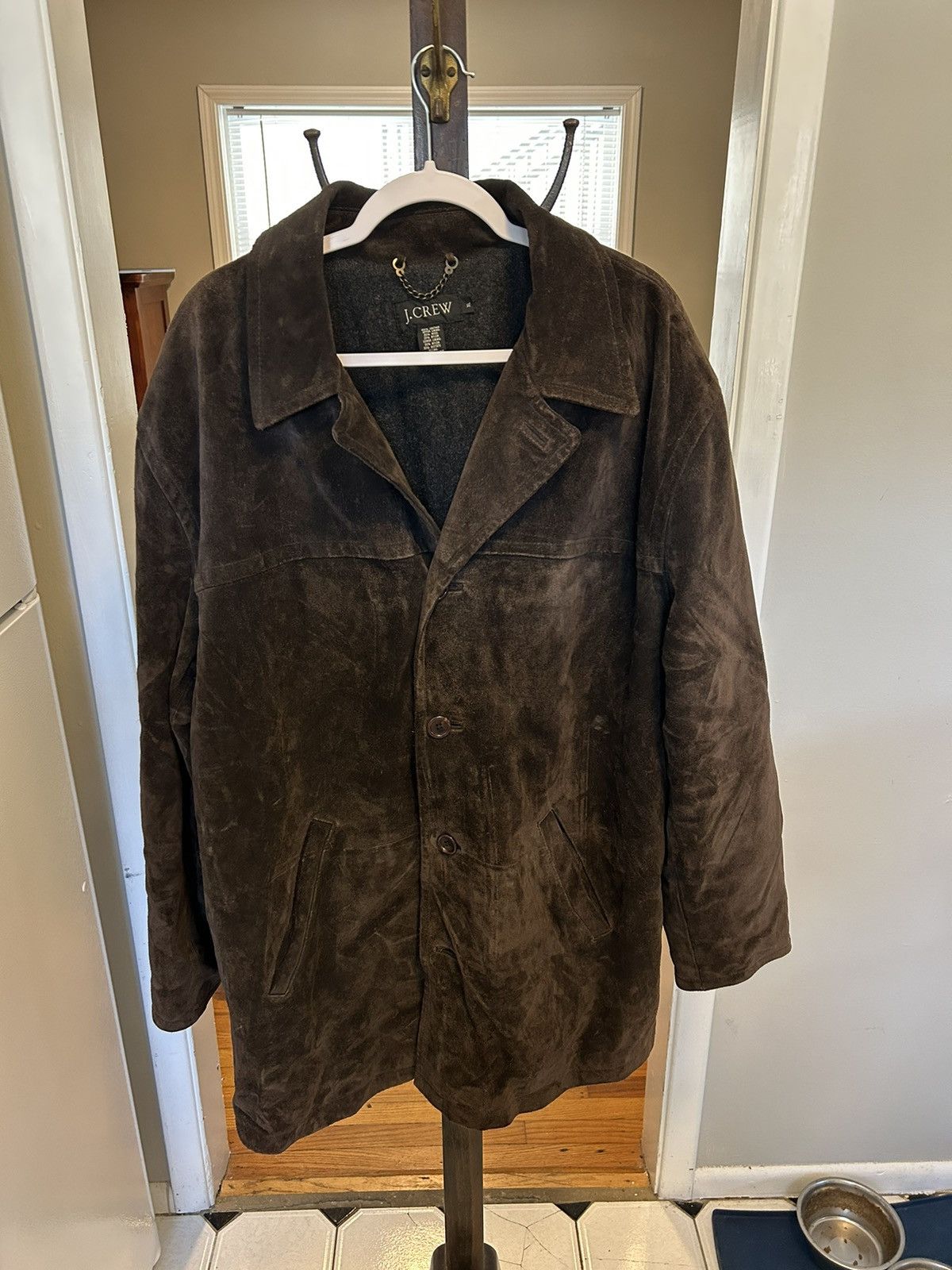 J.Crew J. Crew Vintage Suede Leather Coat Brown Size US XL / EU 56 / 4 - 1 Thumbnail