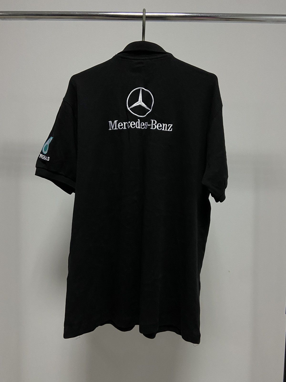 Mercedes-Benz × Vintage Mercedes Benz Racing polo t shirt Big Logo petronas Size US XXL / EU 58 / 5 - 2 Thumbnail