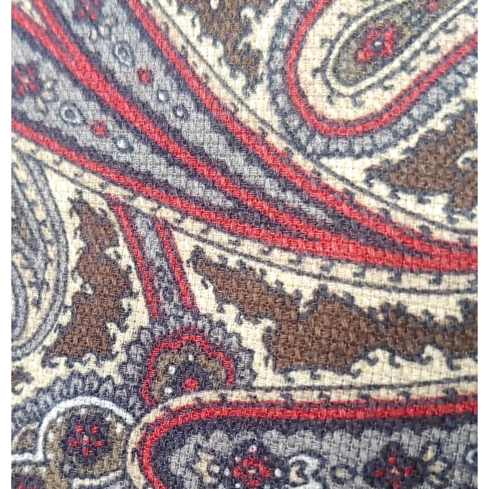 Vintage WOMEN'S WOOLRICH PAISLEY BLOUSE XL LONG SLEEVE COTTON MAROON BROWN CASUAL Size XL / US 12-14 / IT 48-50 - 5 Thumbnail