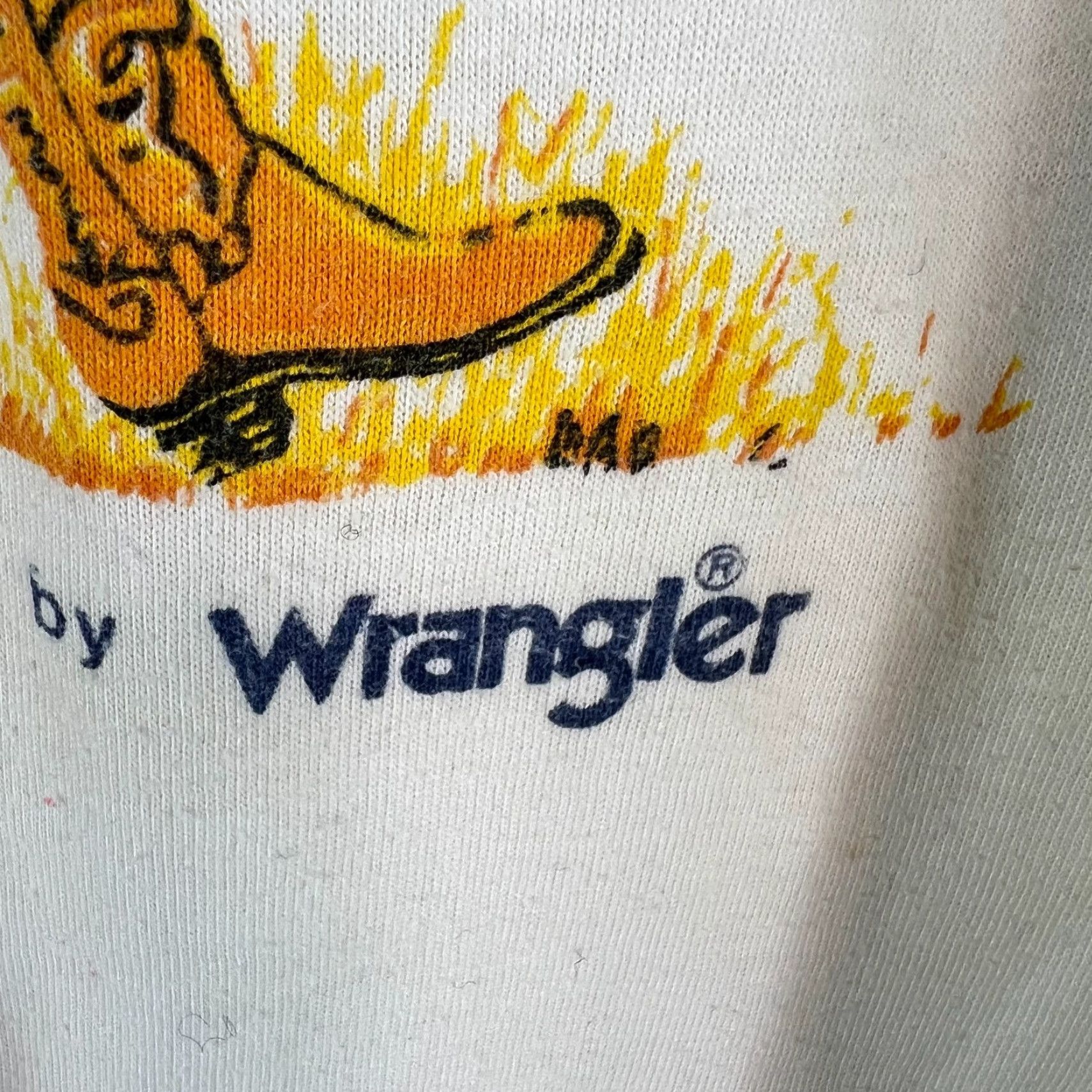 Wrangler Vintage Wrapid Transit From Wrangler Womens Graphic Pullover White T Shirt SZ L Size L / US 10 / IT 46 - 5 Thumbnail
