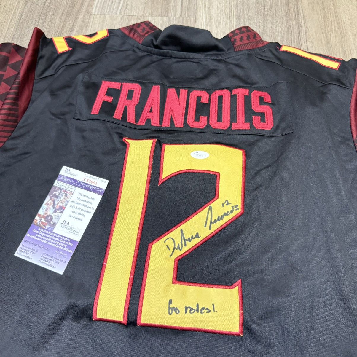 Nike Nike Florida State Seminoles Football signed Jersey (COA) Size US L / EU 52-54 / 3 - 6 Thumbnail