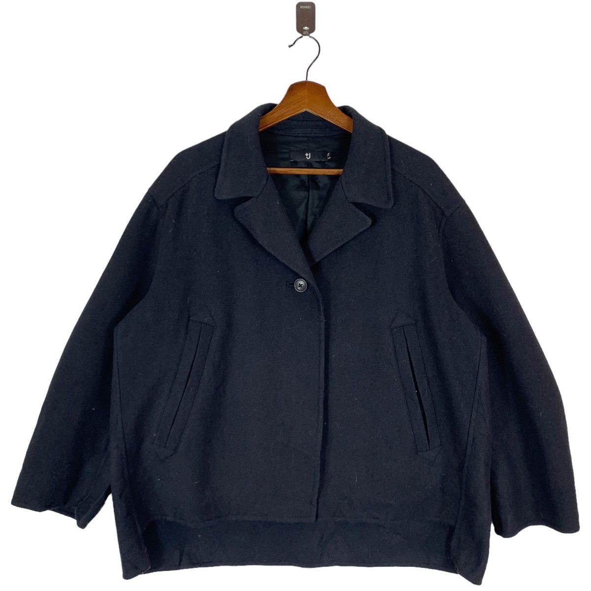 Jil Sander × Uniqlo Vintage Jill Sander Luxury Brand Wool Coat Jacket Size US L / EU 52-54 / 3 - 1 Thumbnail