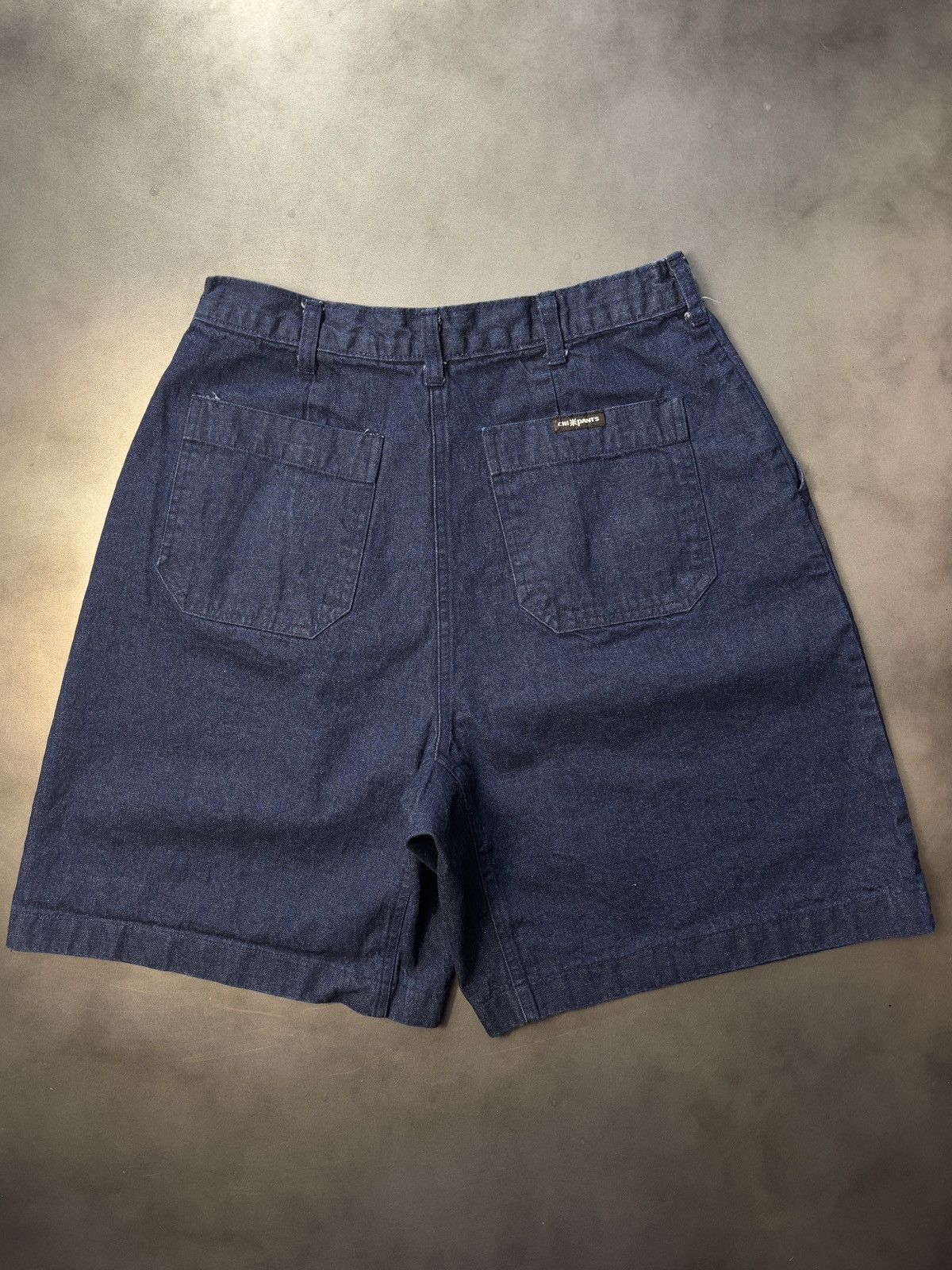 Vintage 1990s Vintage Pleated Jean Shorts Dark Denim Jorts USA Made Size US 29 - 8 Thumbnail
