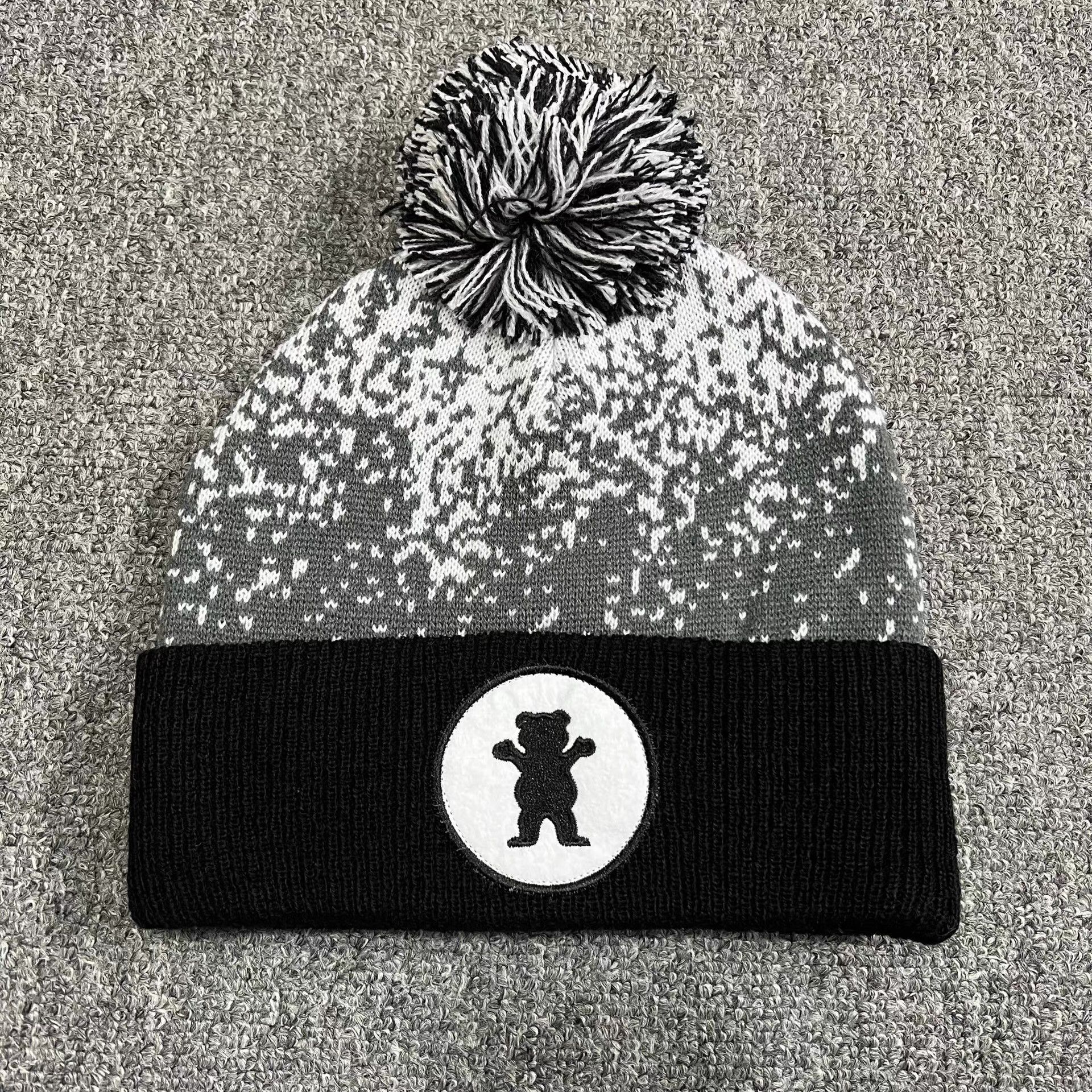 Grizzly Griptape Grizzly Griptape Bear Embroidered Knitted Beanie Q7 Size ONE SIZE - 6 Thumbnail