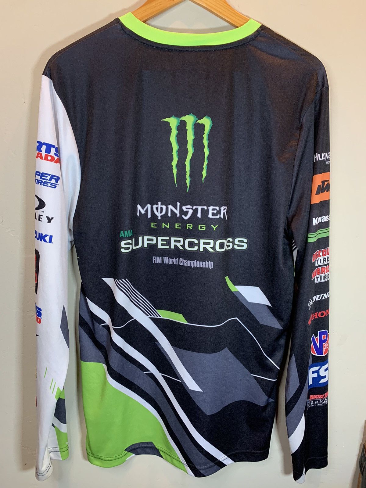Alpinestars × Honda × Oakley *RARE* Monster Energy Supercross Moto Long Sleeve Jersey - L Size US L / EU 52-54 / 3 - 2 Thumbnail