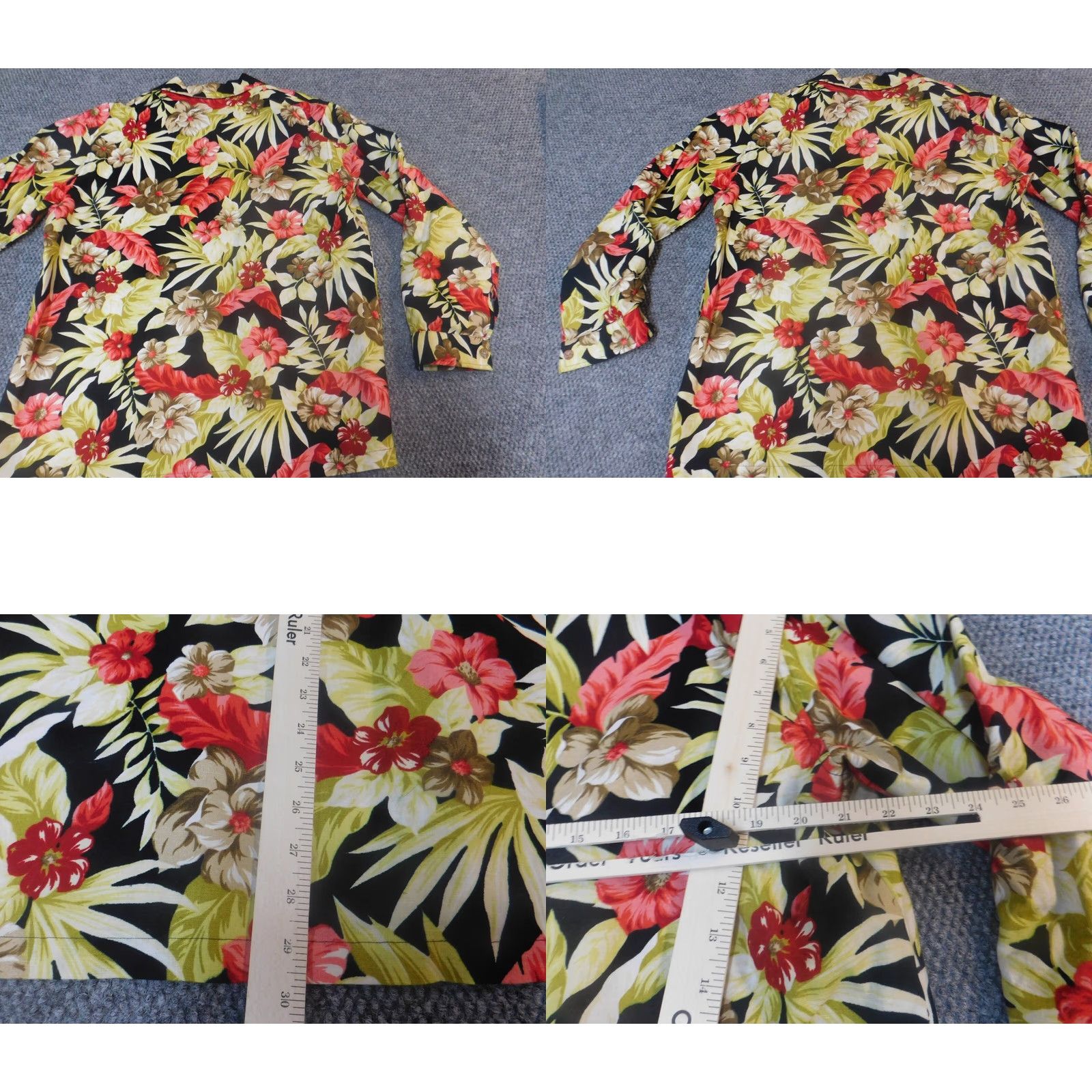 Oleg Cassini Oleg Cassini Womens Blouse XL Floral Multicolor Long Sleeve Collared Casual Button Shirt Women Size XL / US 12-14 / IT 48-50 - 8 Thumbnail