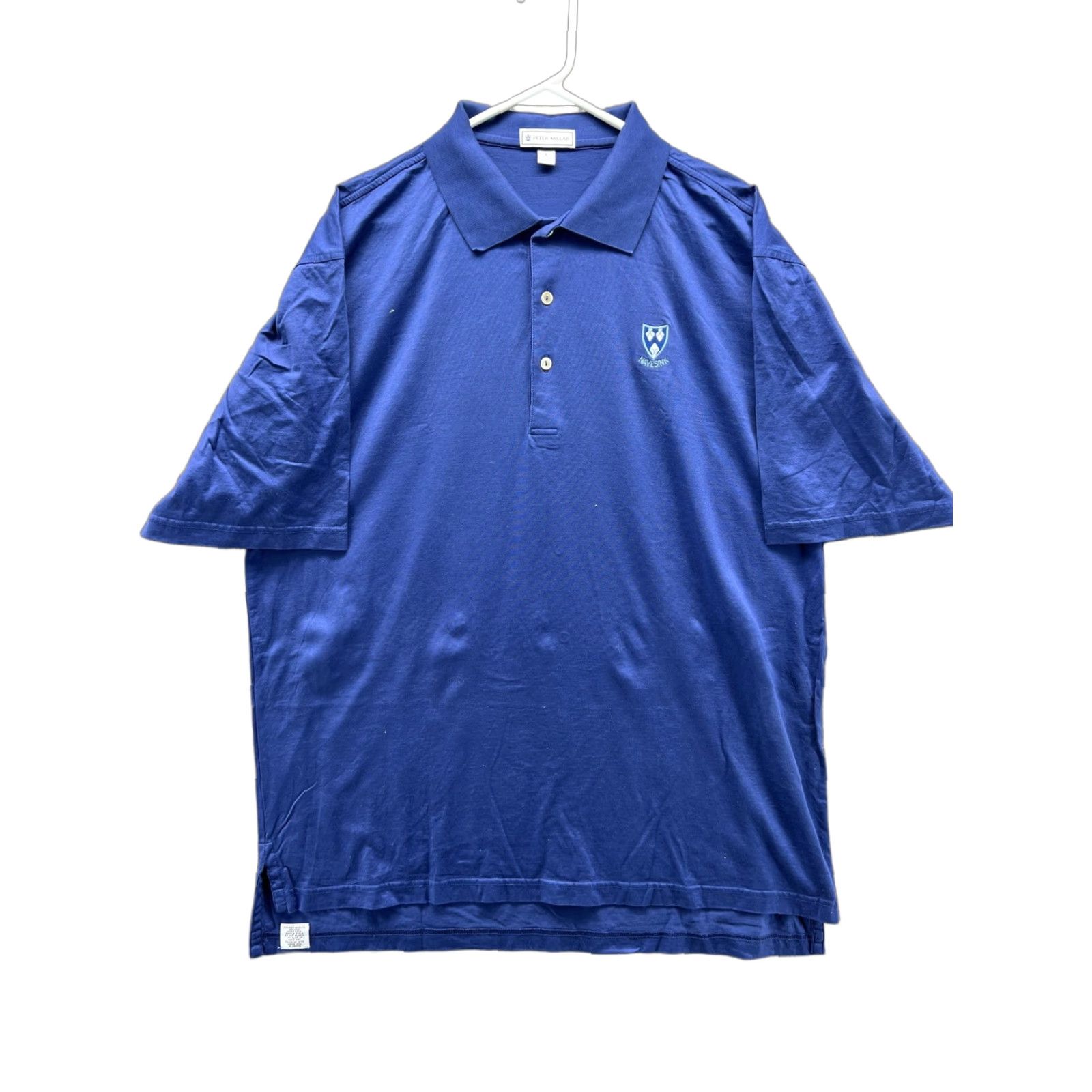 Peter Millar Peter Millar Polo Shirt Mens L Blue Solid Minisink Logo Short Sleeve Casual Size US L / EU 52-54 / 3 - 1 Thumbnail
