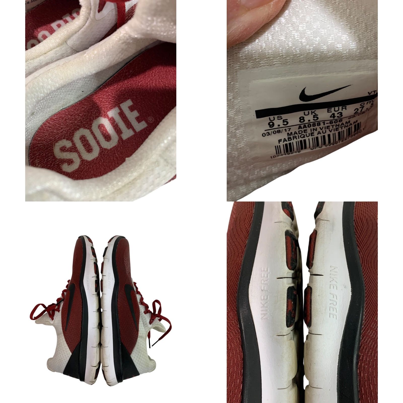 Nike Nike Free Trainer Mens Sneaker Arkansas Razorbacks Go Hogs Woo Pig 9.5 Red Mens Shoes Size US 10 / EU 43 - 8 Thumbnail