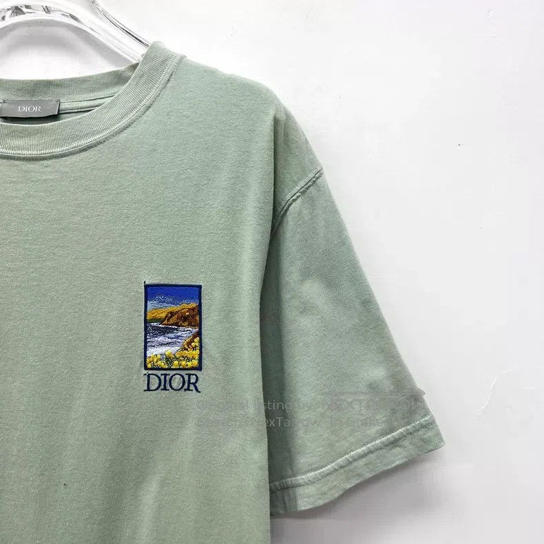 Dior Dior Green landscape printed cotton round-neck short-sleev Size US XS / EU 42 / 0 - 3 Thumbnail