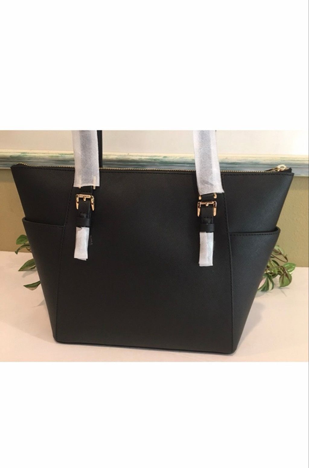 Michael Kors Michael Kors Charlotte Black Leather Large Zip Tote Bag Size ONE SIZE - 5 Thumbnail