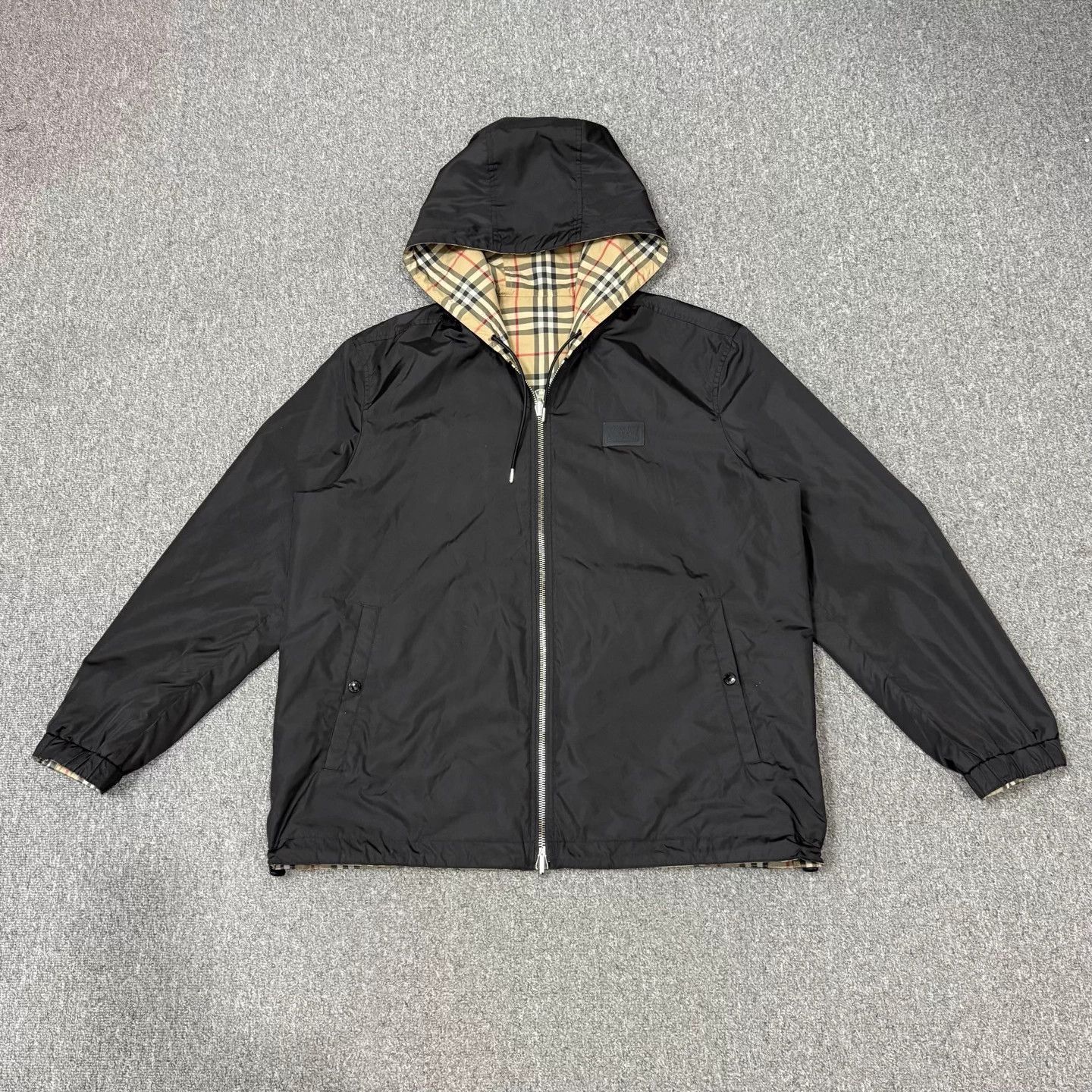 Burberry Burberry Check Double Sided Nylon Black Jacket XL 99 New Size US XL / EU 56 / 4 - 1 Thumbnail