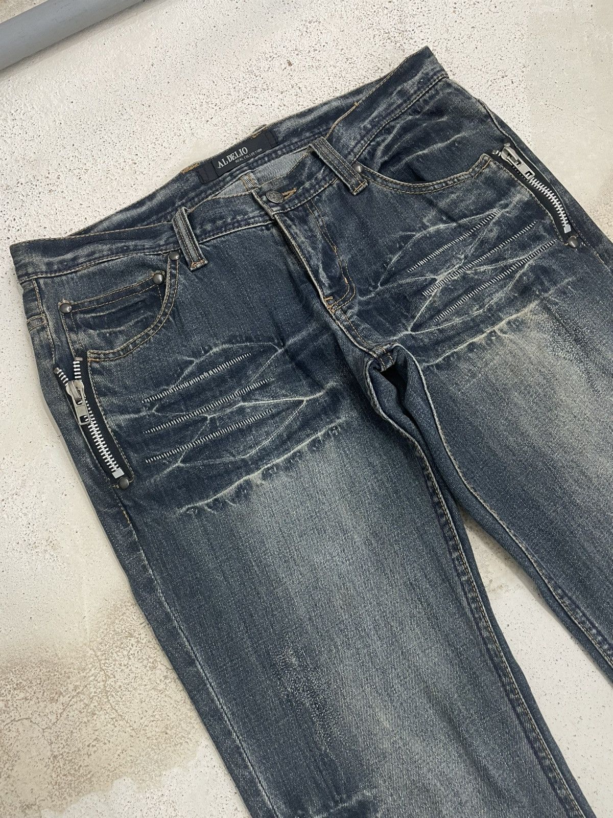 Le Grande Bleu (L.G.B.) Al Delio LGB Sick Mud Flare Archive Pant Whisker Distressed Size US 32 / EU 48 - 4 Thumbnail