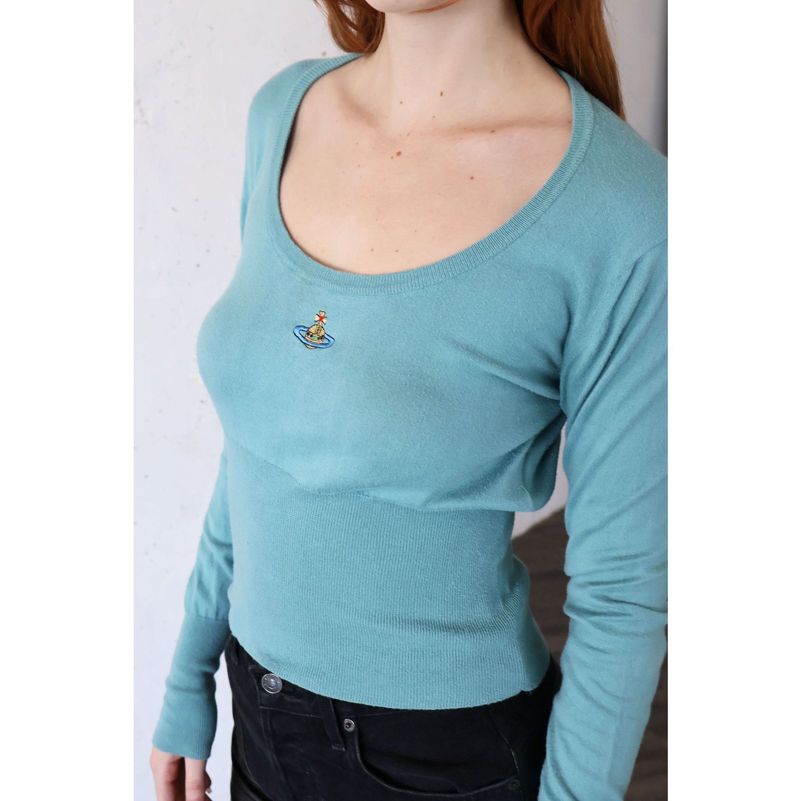 Vivienne Westwood Vintage VIVIENNE WESTWOOD Y2K Blue Orb Top Size S / US 4 / IT 40 - 5 Thumbnail