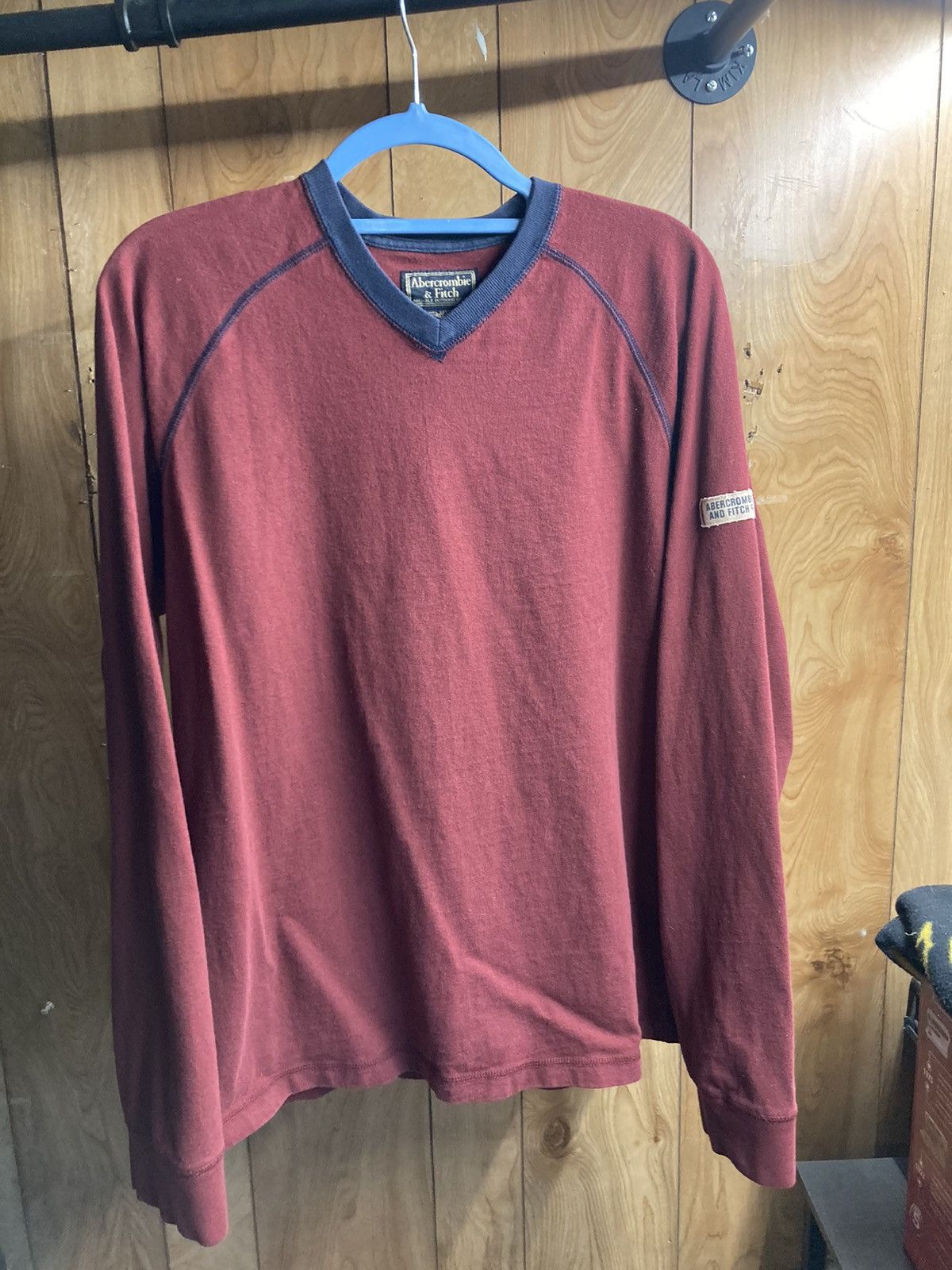 Abercrombie & Fitch Abercrombie & Fitch Red Longsleeve Blank Size US XL / EU 56 / 4 - 1 Thumbnail