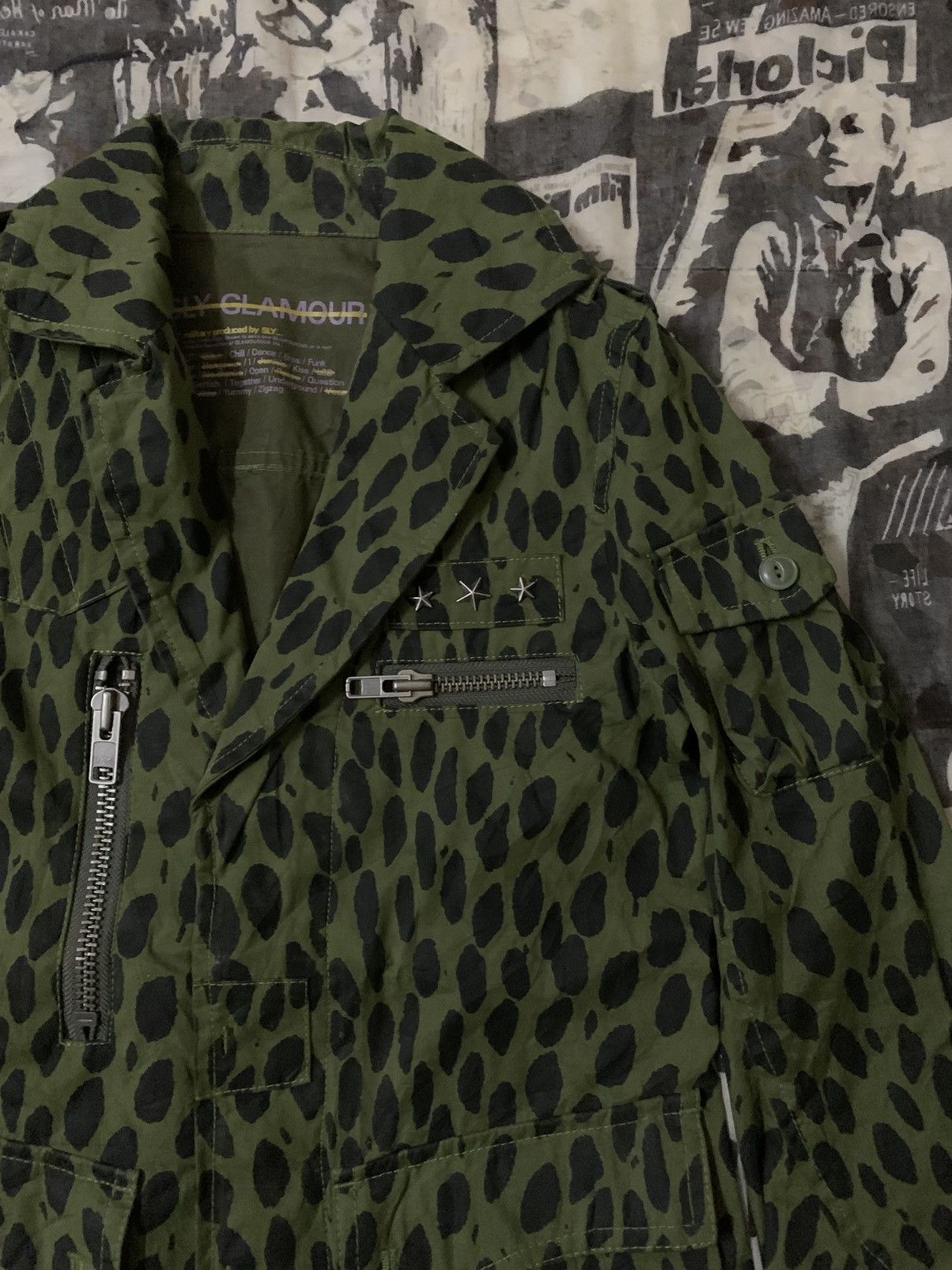 SLY Japanese Sly Glamour Leopard Military Jacket Size XS / US 0-2 / IT 36-38 - 2 Thumbnail