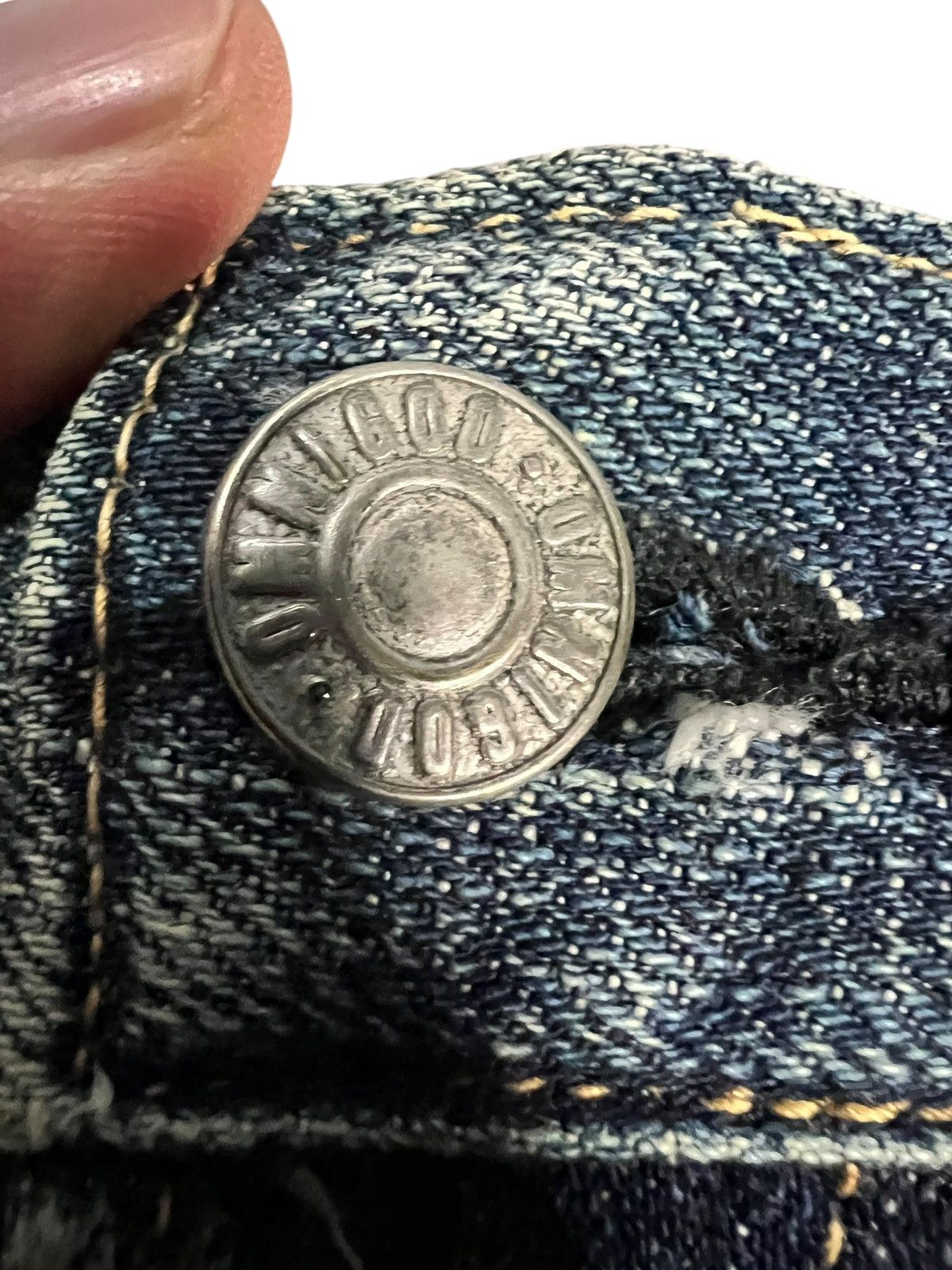 OMNIGOD Vintage Selvedge Omnigod Distress Faded Jean Size US 29 - 11 Thumbnail