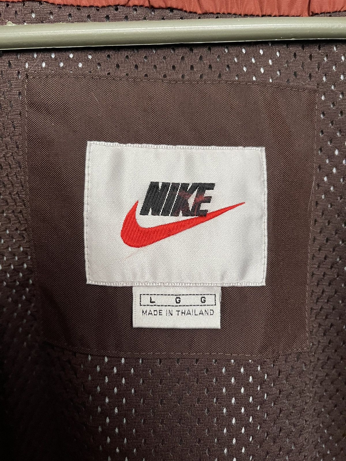 Other Nike Swoosh Vintage Zip Jacket Brown 90s Size US L / EU 52-54 / 3 - 17 Thumbnail