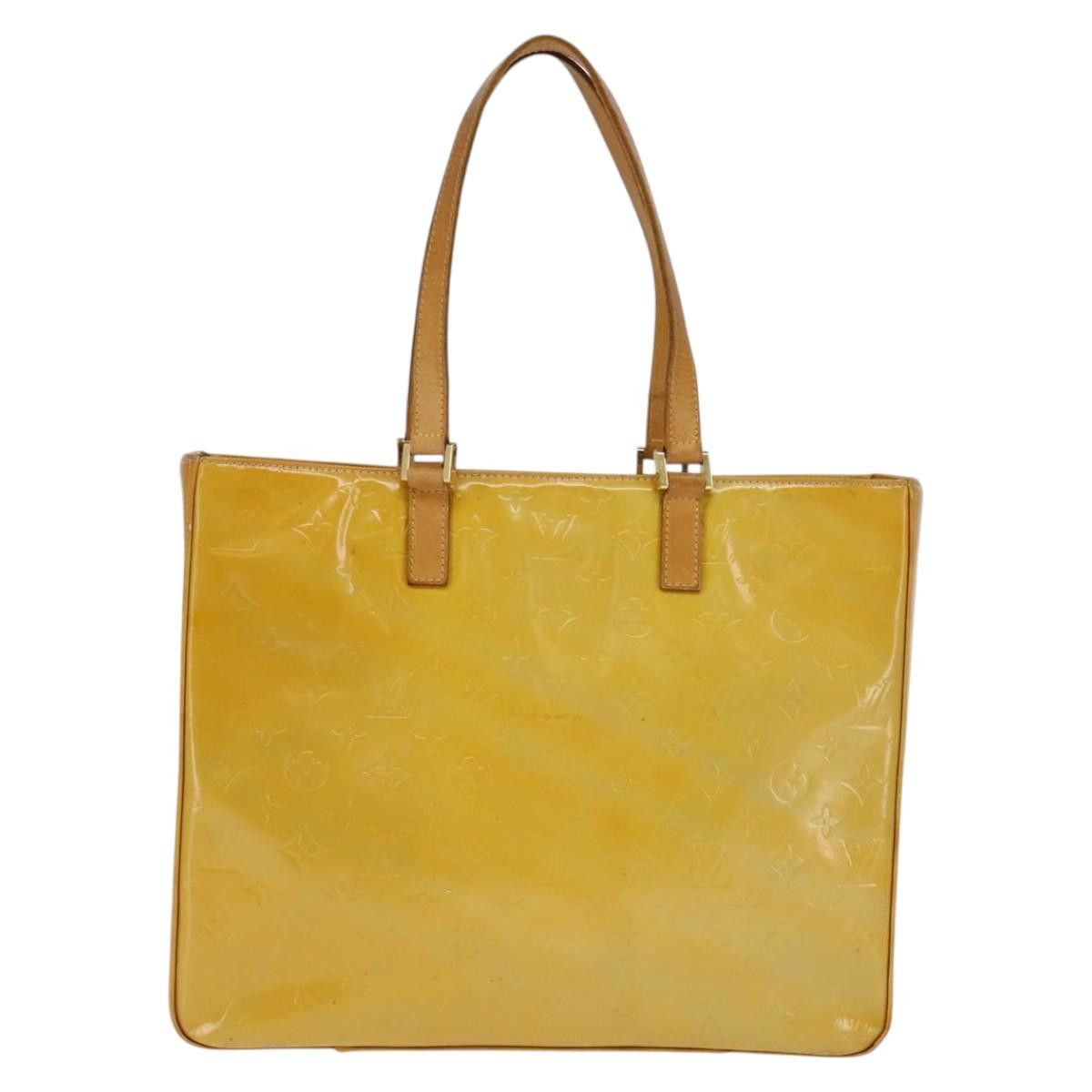Louis Vuitton LOUIS VUITTON Monogram Vernis Columbus Tote Bag Gris M91028 Size ONE SIZE - 3 Thumbnail