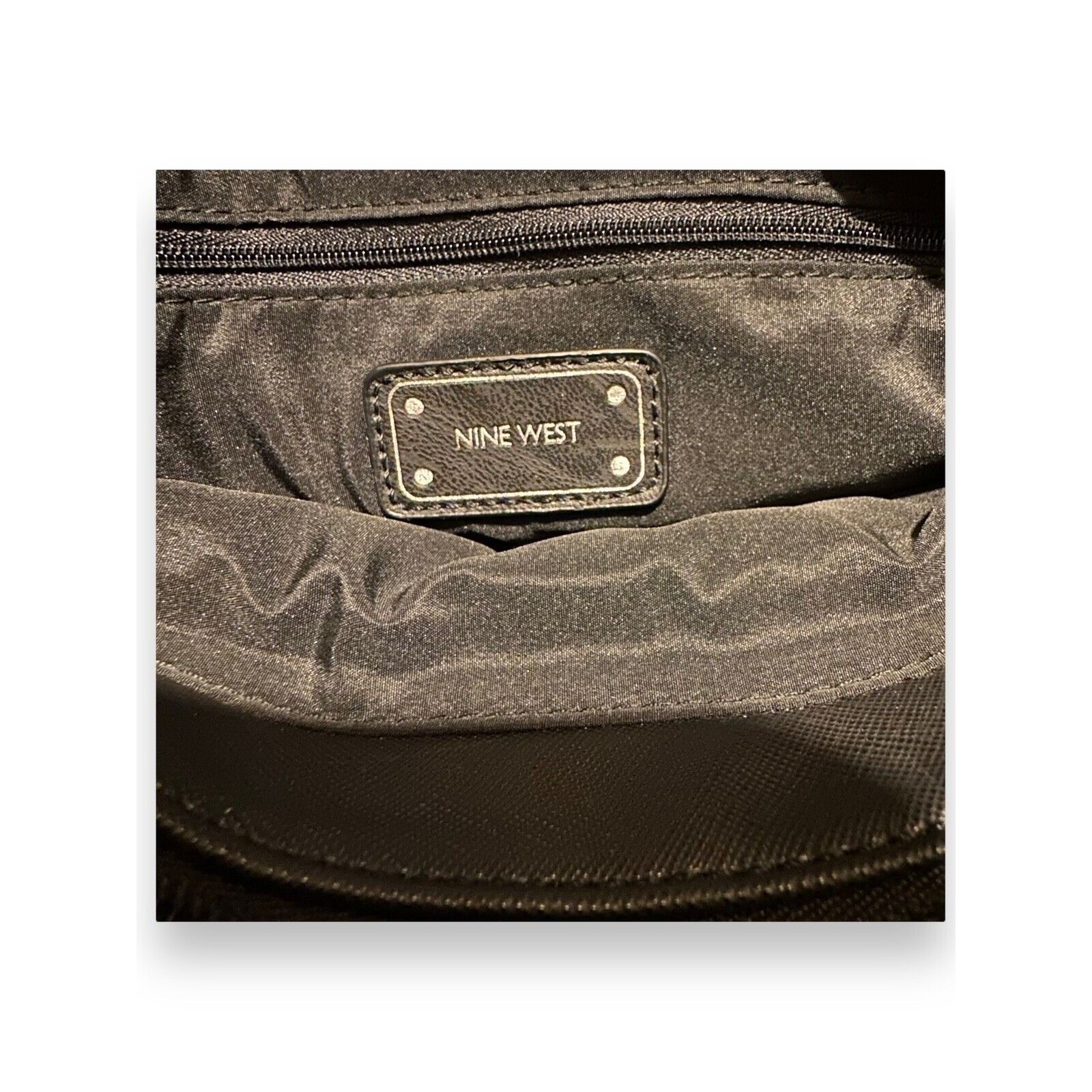 Nine West NINE WEST Handbag Shoulder Strap Textured Black Faux Leather Size ONE SIZE - 10 Thumbnail