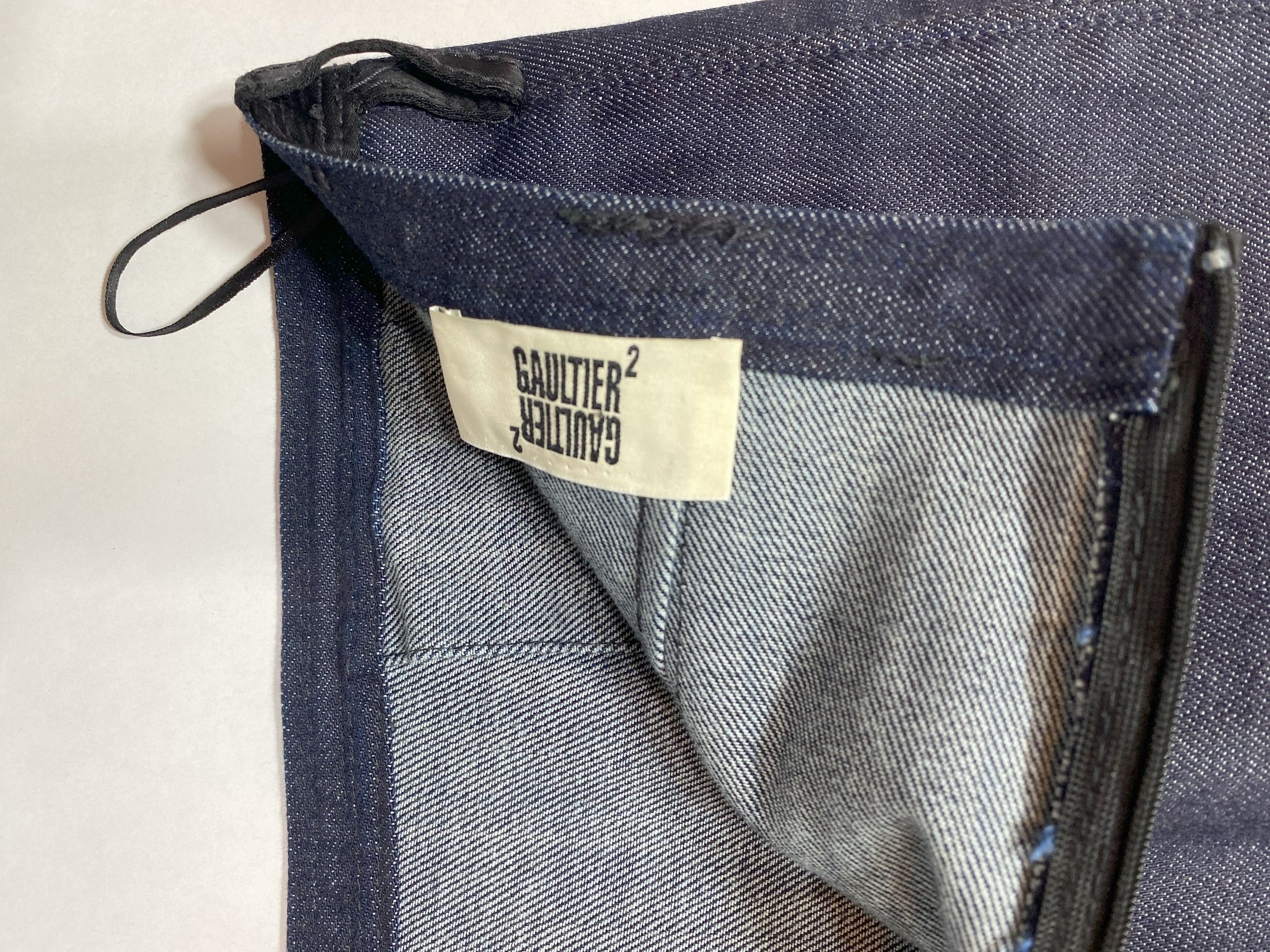 Jean Paul Gaultier GAULTIER2 Jean Paul Gaultier Lace-up Jeans Denim Skirt Size 28" / US 6 / IT 42 - 6 Thumbnail
