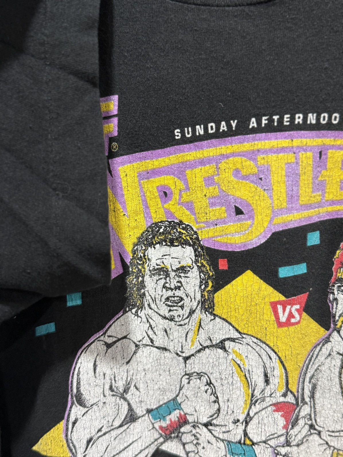 Vintage 90s Wrestle Mania Ric Flair Randy Savage Hulk Hogan Faded Size US XL / EU 56 / 4 - 8 Thumbnail