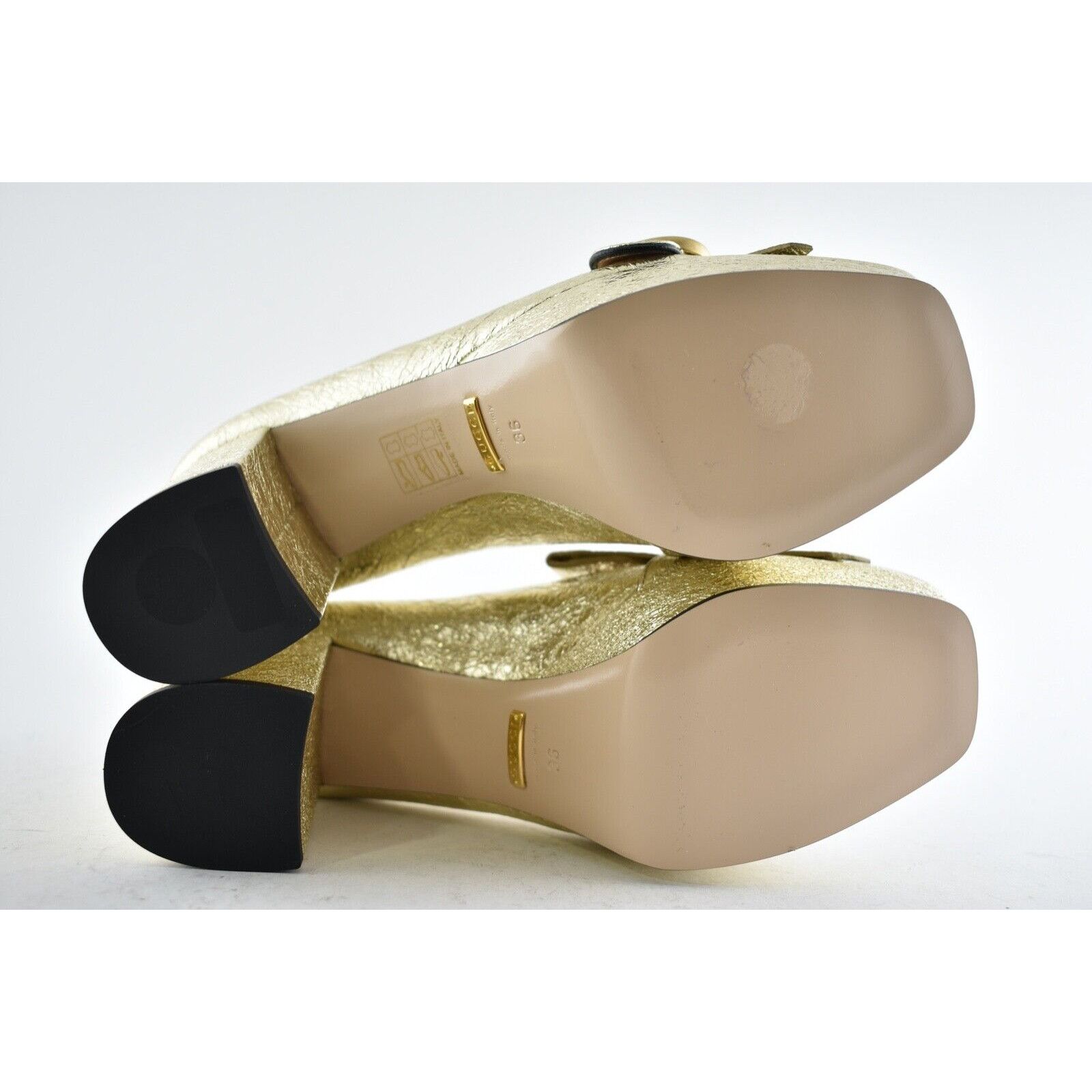 Gucci Marmont Platform Platino Block Heel Mule Loafer Pump 36 Size US 6 / IT 36 - 11 Thumbnail