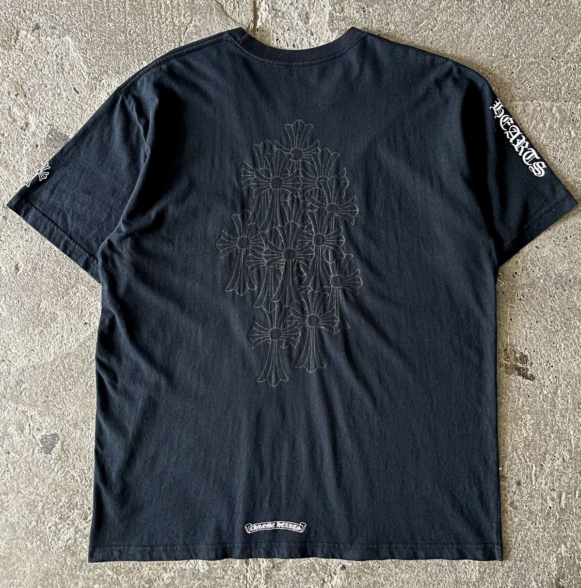 在庫少◆送料込♪【Chrome Hearts】cemetery print Tshirt black CHROME HEARTS T-shirt Short Sleeve Top Black Graveyard