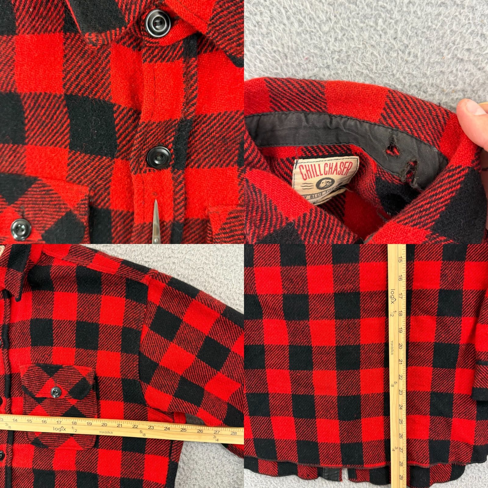 Vintage VINTAGE Chill Chaser Shirt Men XL Red Buffalo Plaid Flannel 80s Long Sleeve USA Size US XL / EU 56 / 4 - 8 Thumbnail