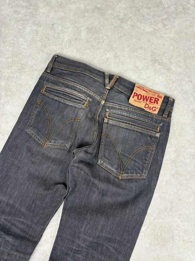 Dolce & Gabbana 2000s Dolce & Gabbana Dark Grey Denim Power Straight Jeans Size US 30 / EU 46 - 7 Thumbnail