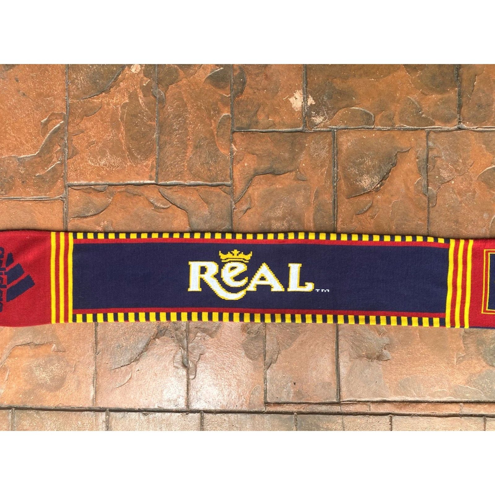 Adidas Adidas MLS Real Salt Lake Scarf Unisex Rectangle Knit Neck Warmer Double Sided Multicolor Sports Size ONE SIZE - 4 Thumbnail